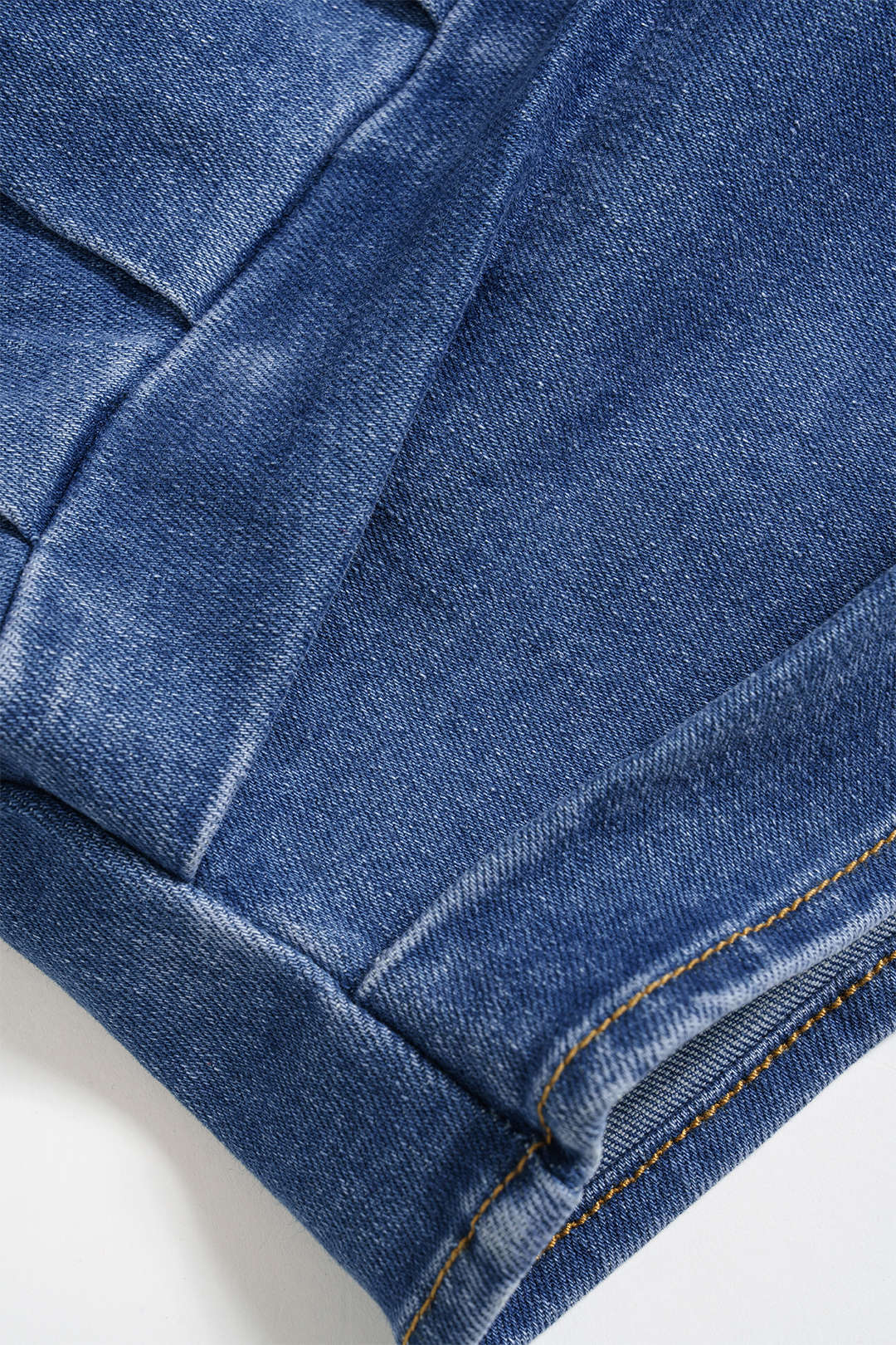 Asymetryczny top jeansowy plus size z wiązaniem