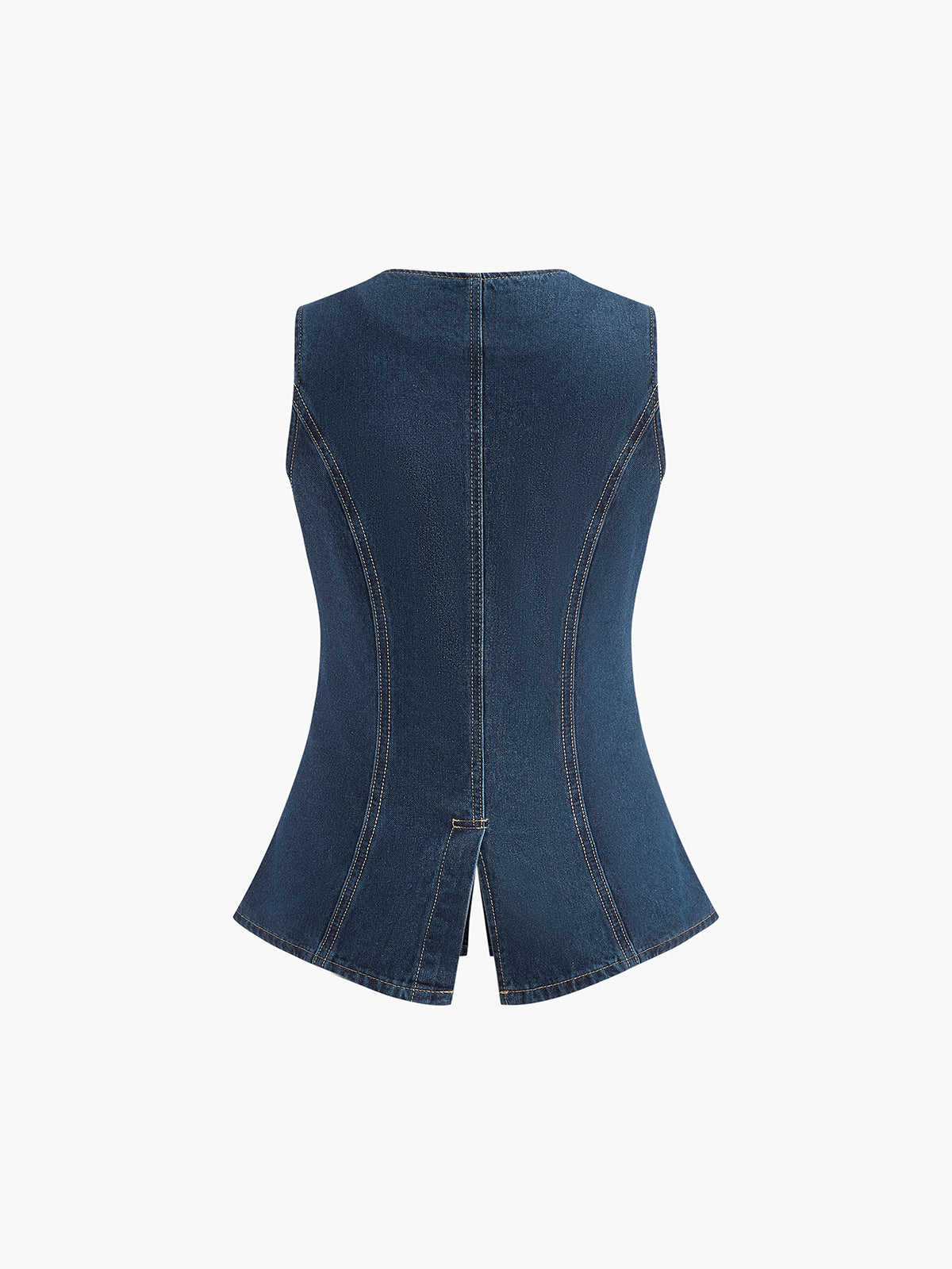 Zestaw z kamizelką jeansową i szortami peplum