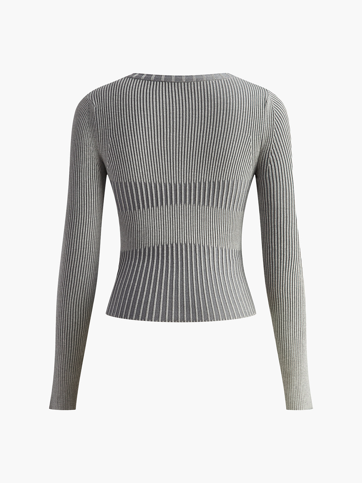 Sweter z kolorowymi blokami i okrągłym wycięciem