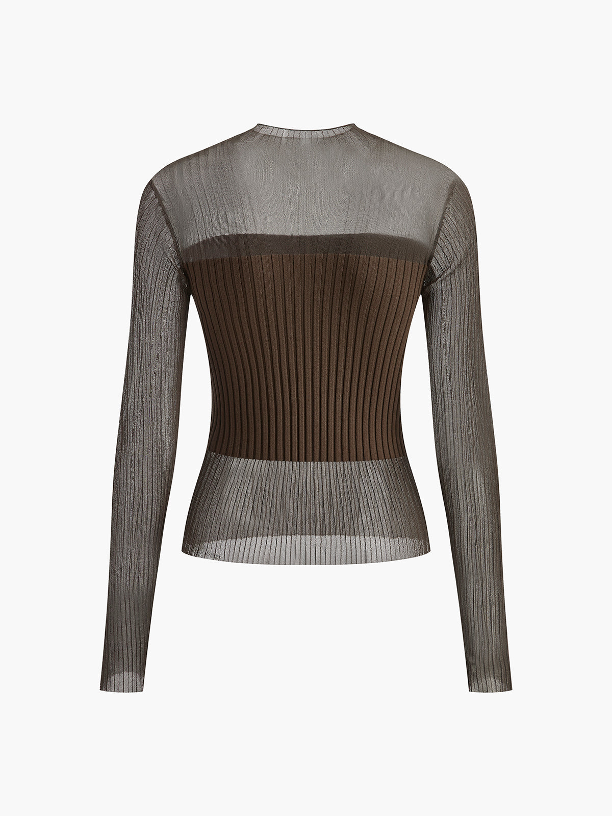 Sweter z transparentnymi detalami