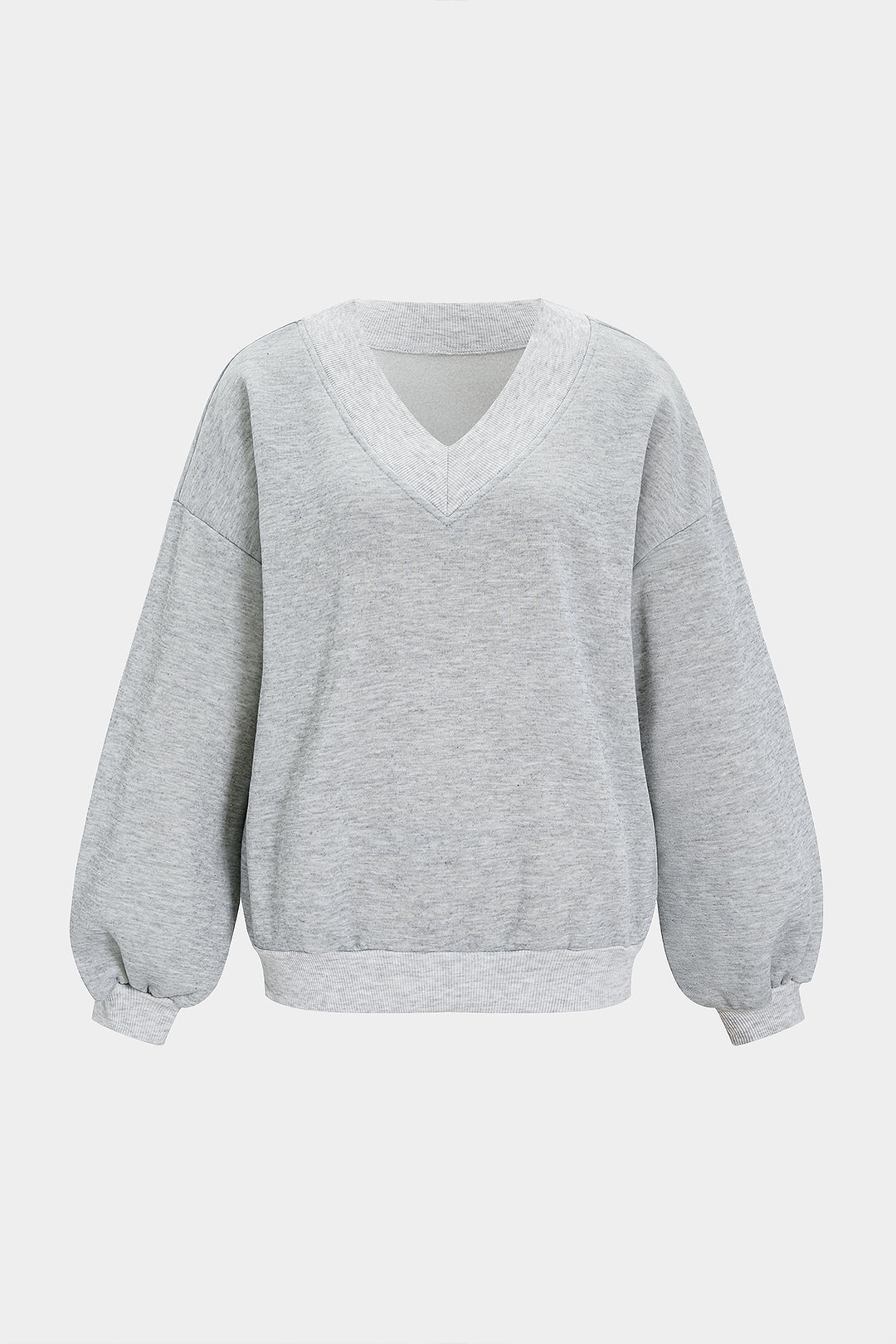 Oversize'owa bluza damska z dekoltem w serek