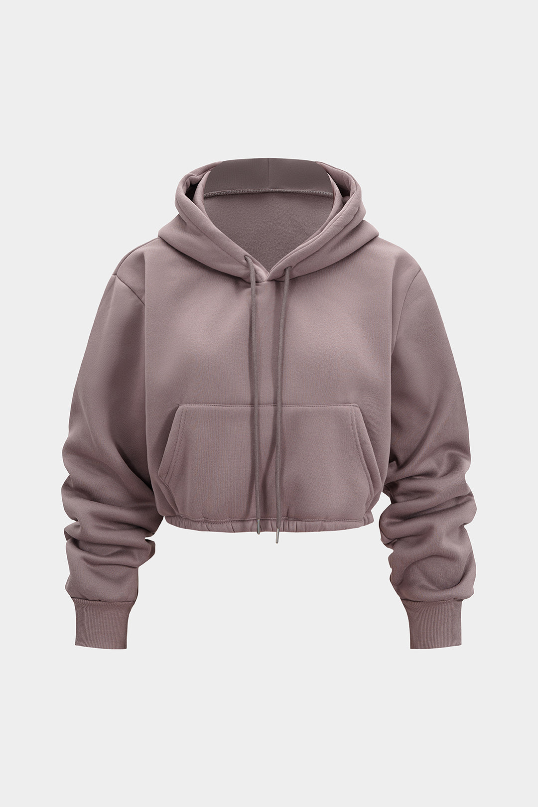 Damska krótka bluza z kapturem w stylu casual