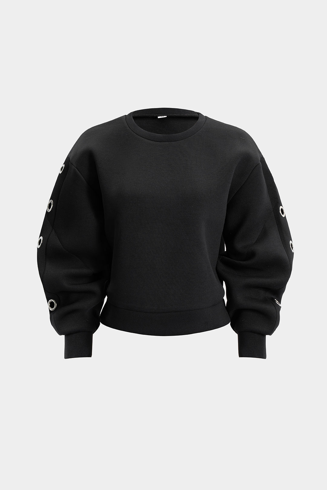 Bluza damska z metalowymi oczkami na rękawach