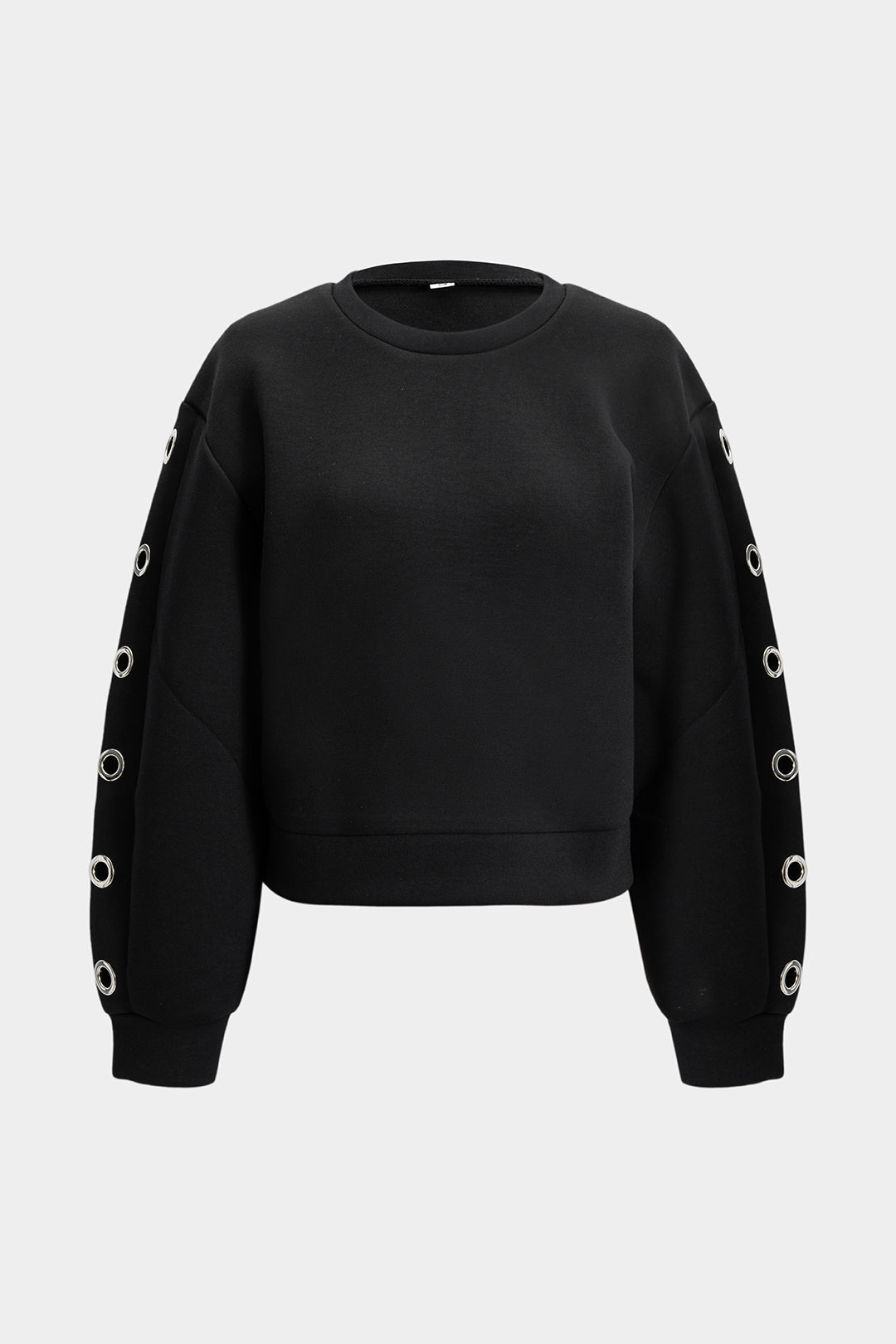 Bluza damska z metalowymi oczkami na rękawach