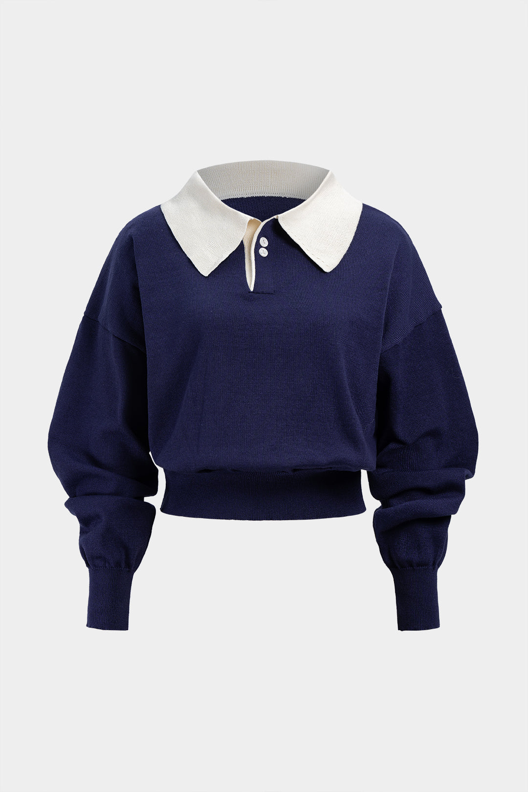 Bluza z kołnierzykiem zapinanym na guziki