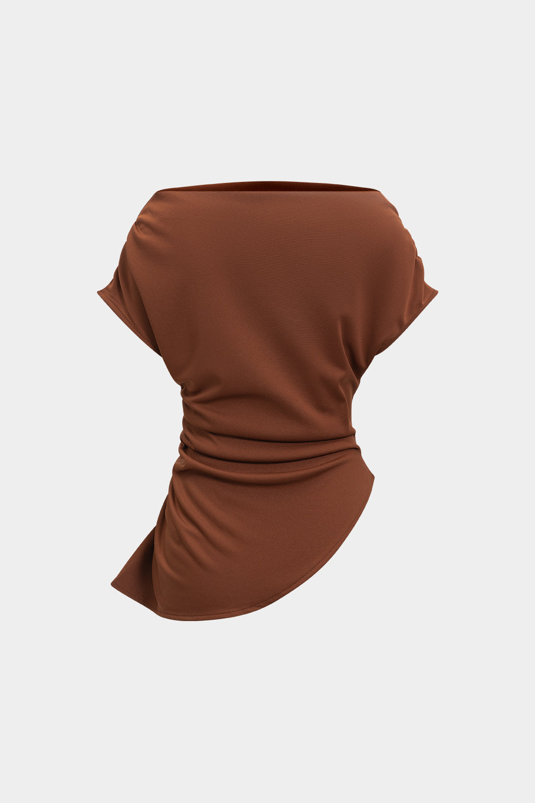 Asymetryczna bluzka z marszczeniem po boku