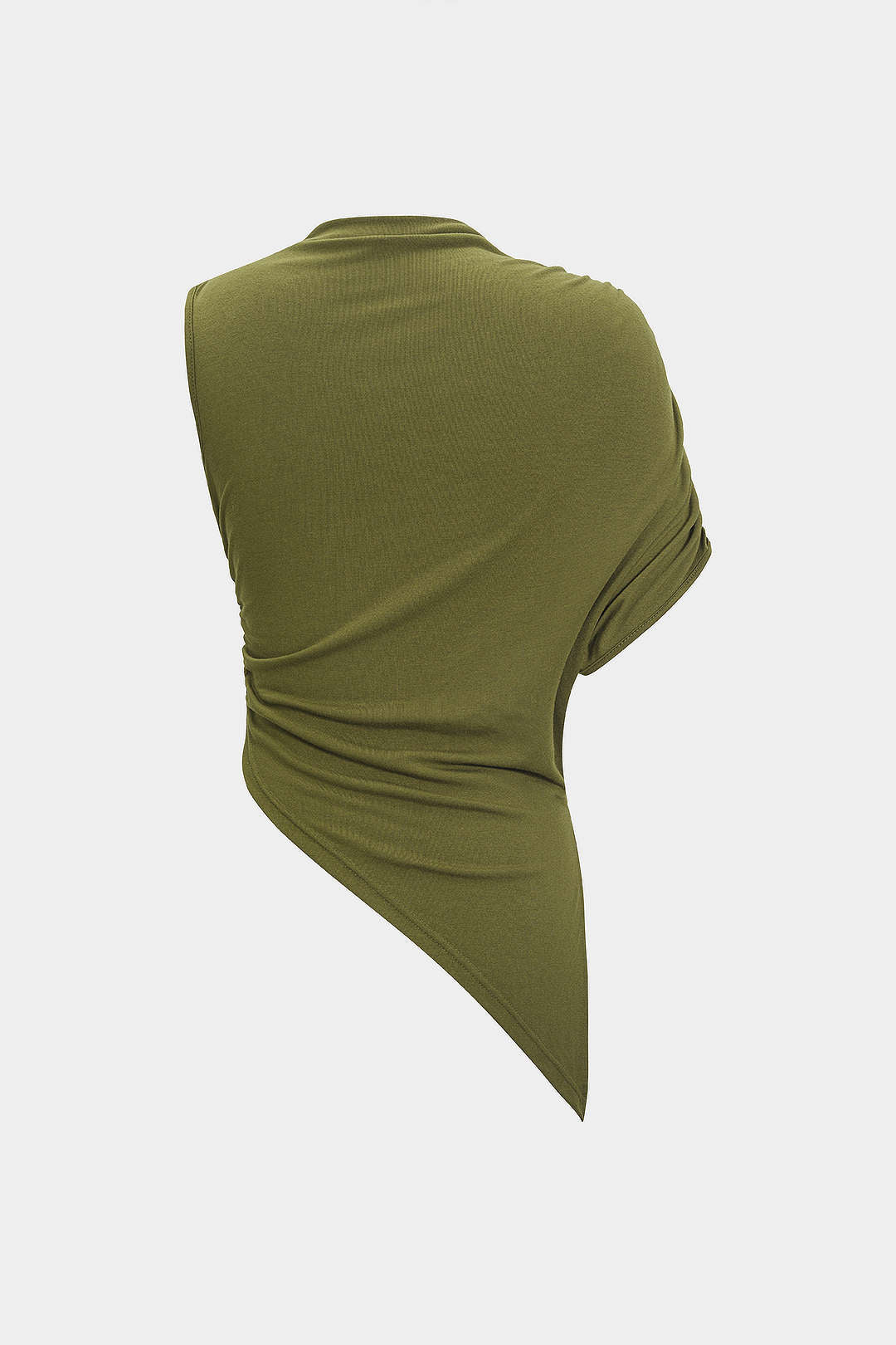 Bluzka asymetryczna na jedno ramię z marszczeniem