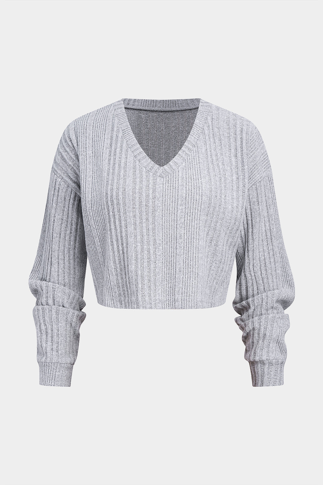 Dopasowana bluzka dzianinowa z dekoltem V