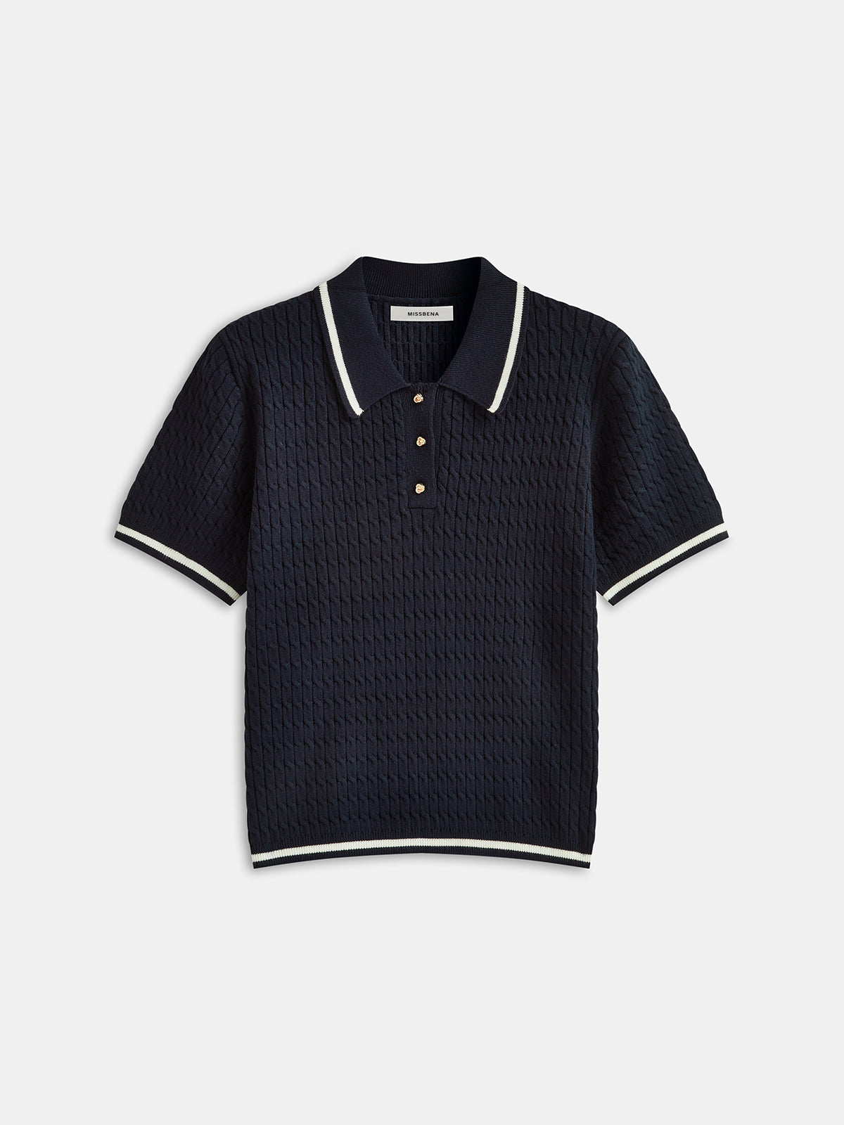 Stylowa bluzka polo z dekoracyjnymi guzikami
