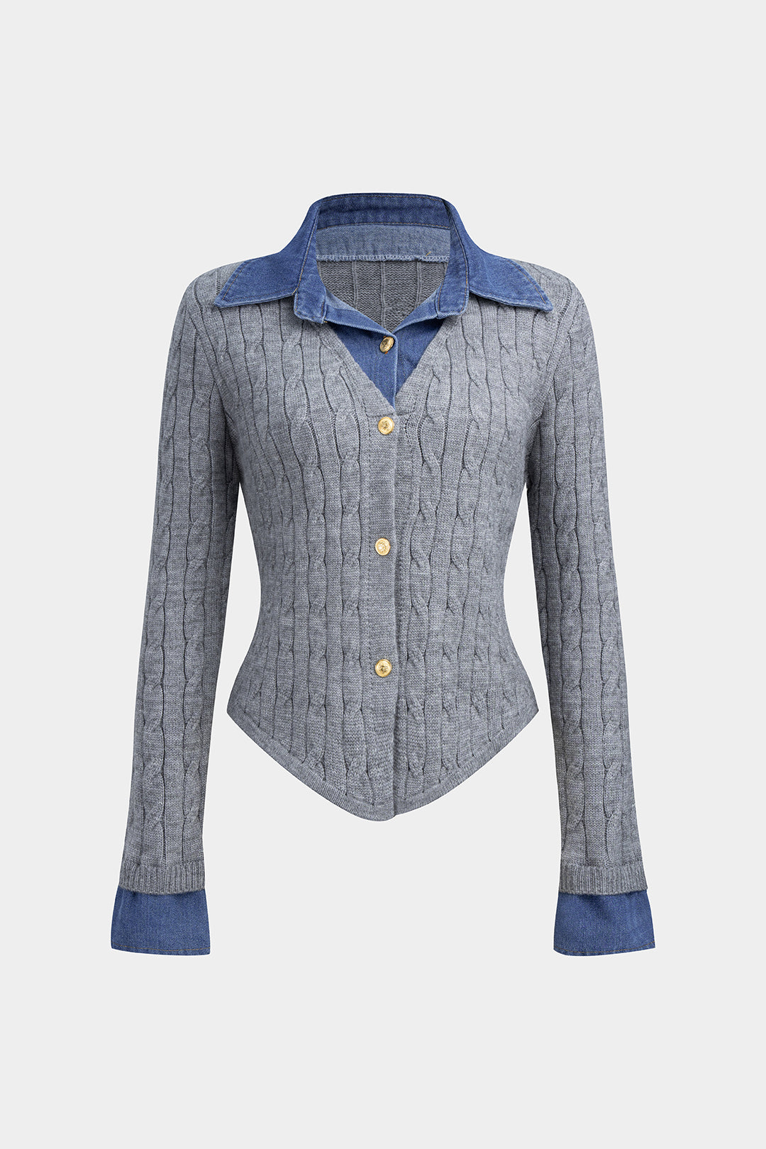 Bluzka z kołnierzykiem i ozdobnymi guzikami