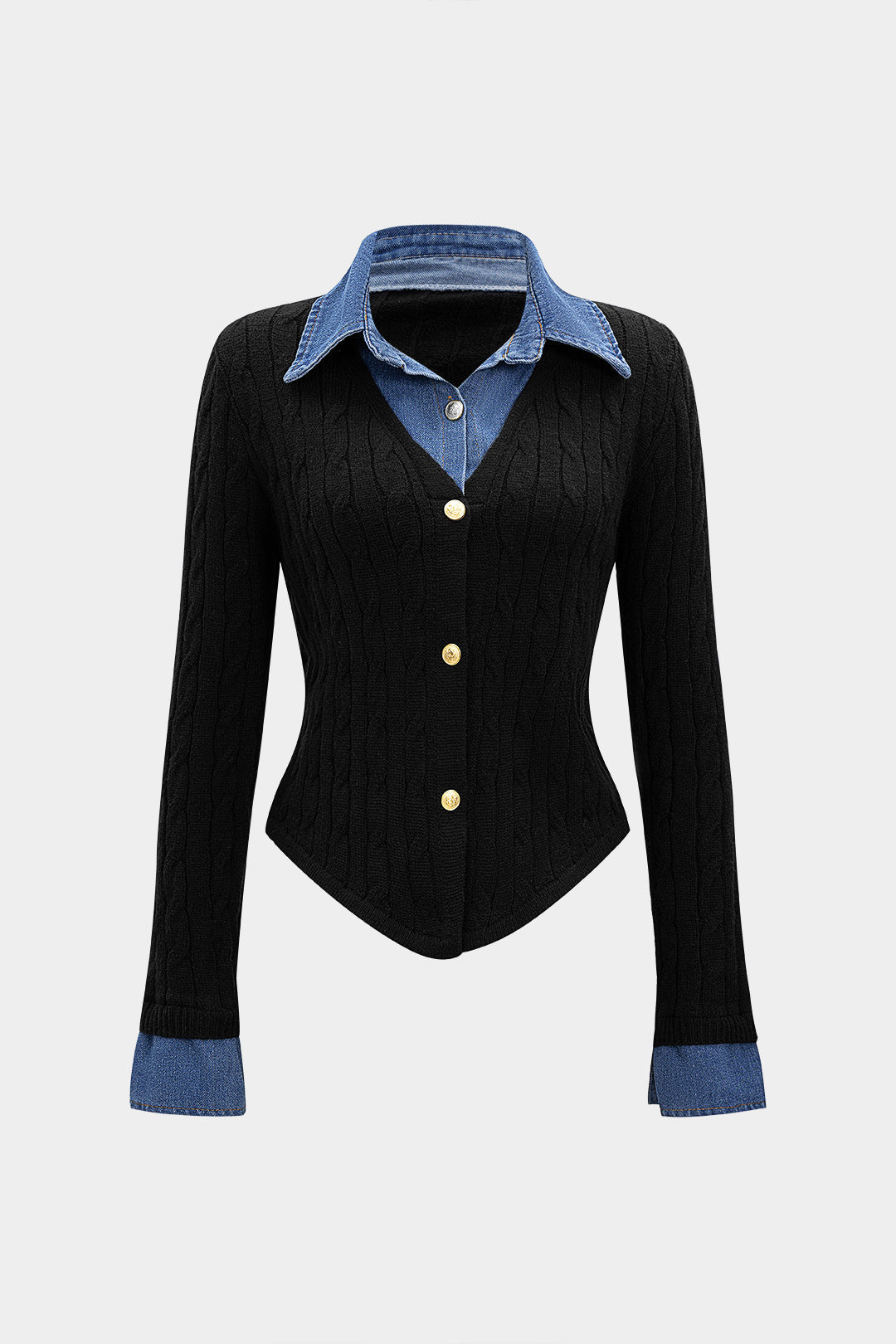 Bluzka z kołnierzykiem i ozdobnymi guzikami