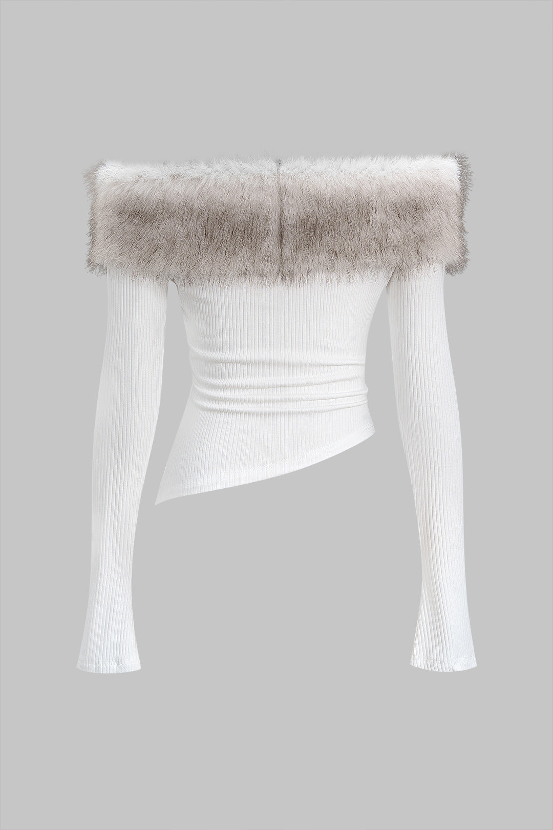 Bluzka z odkrytymi ramionami z ozdobnym wykończeniem dekoltu