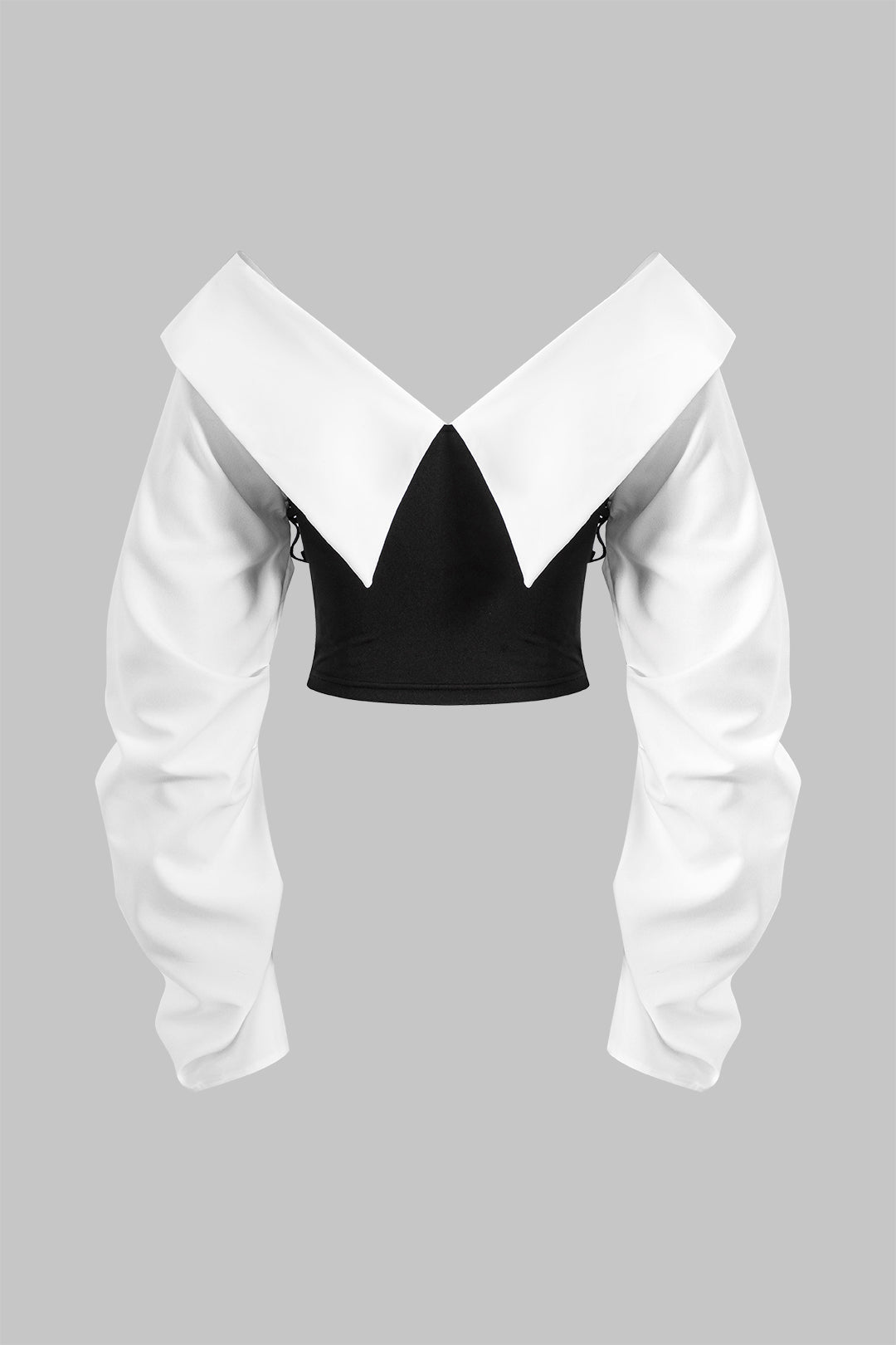 Bluzka z odkrytymi ramionami i bufkami