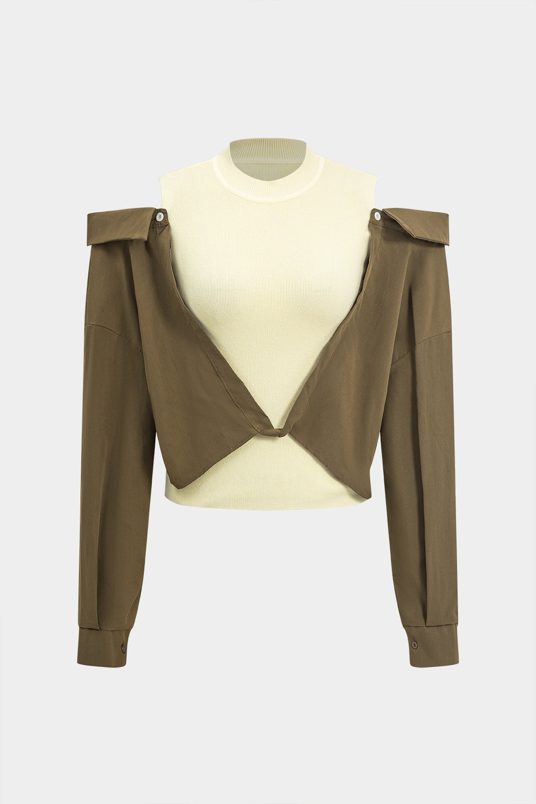 Bluzka z odpinanymi rękawami i golfem