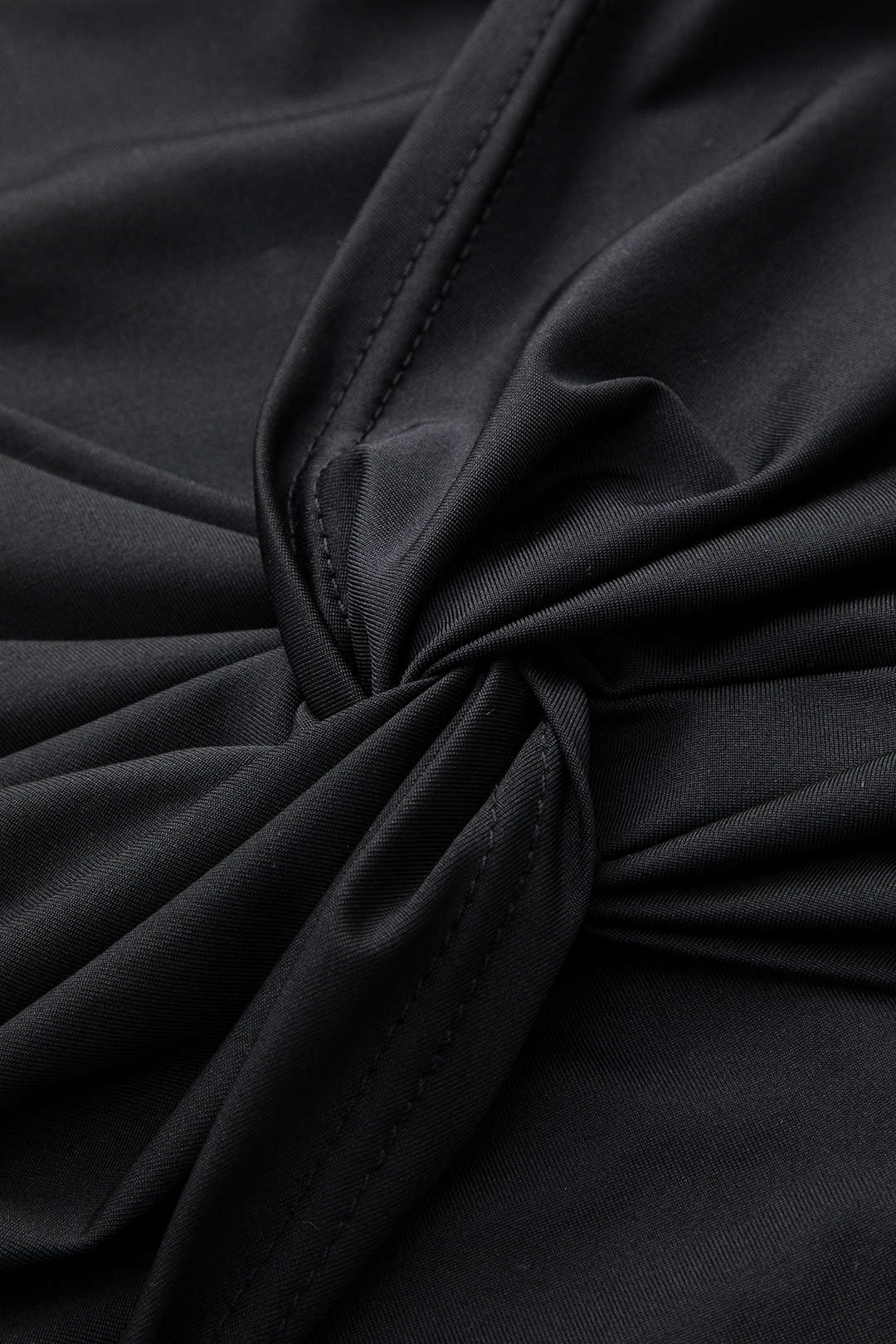 Body z długim rękawem z drapowanym przodem