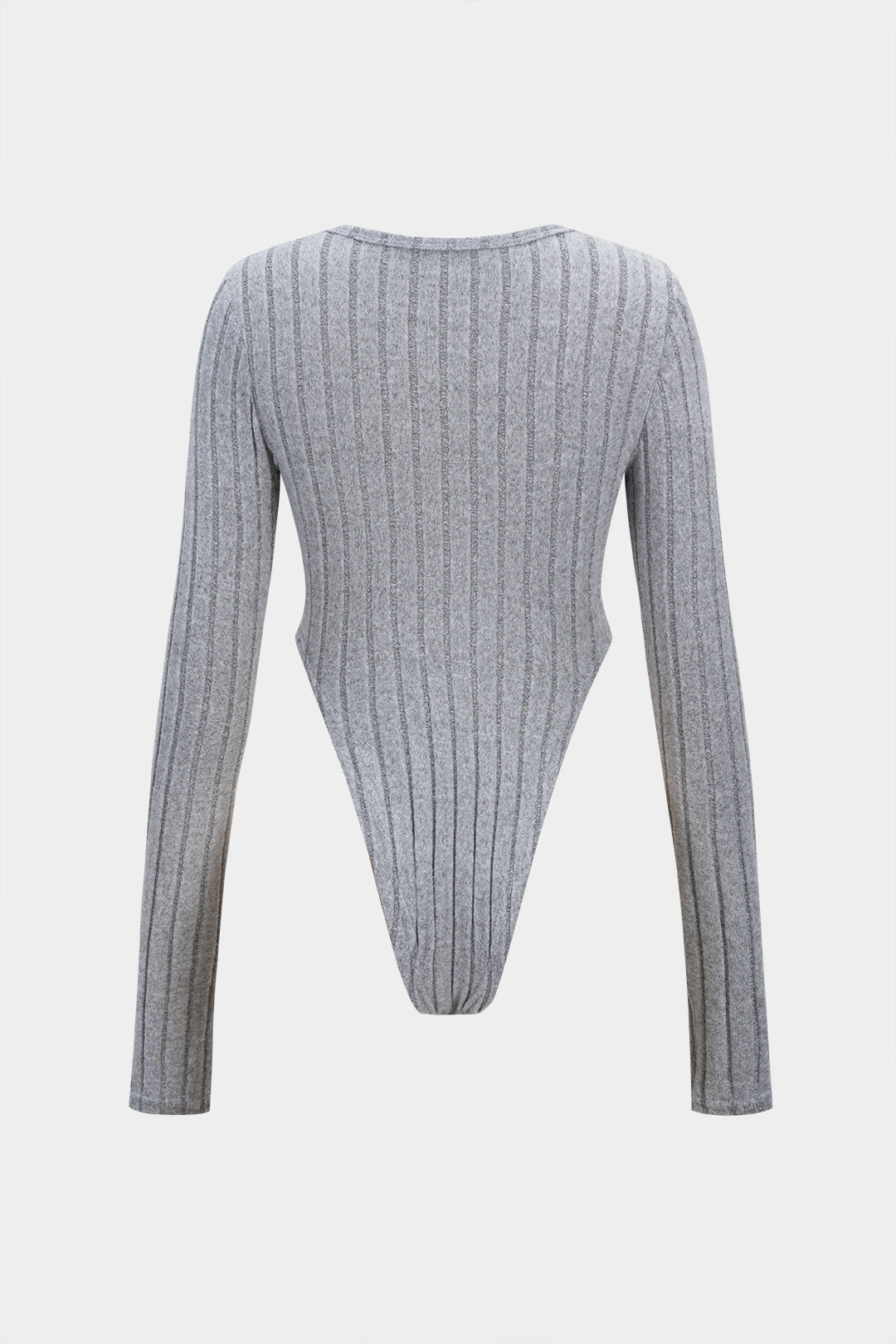 Body z długim rękawem i prążkowaną fakturą