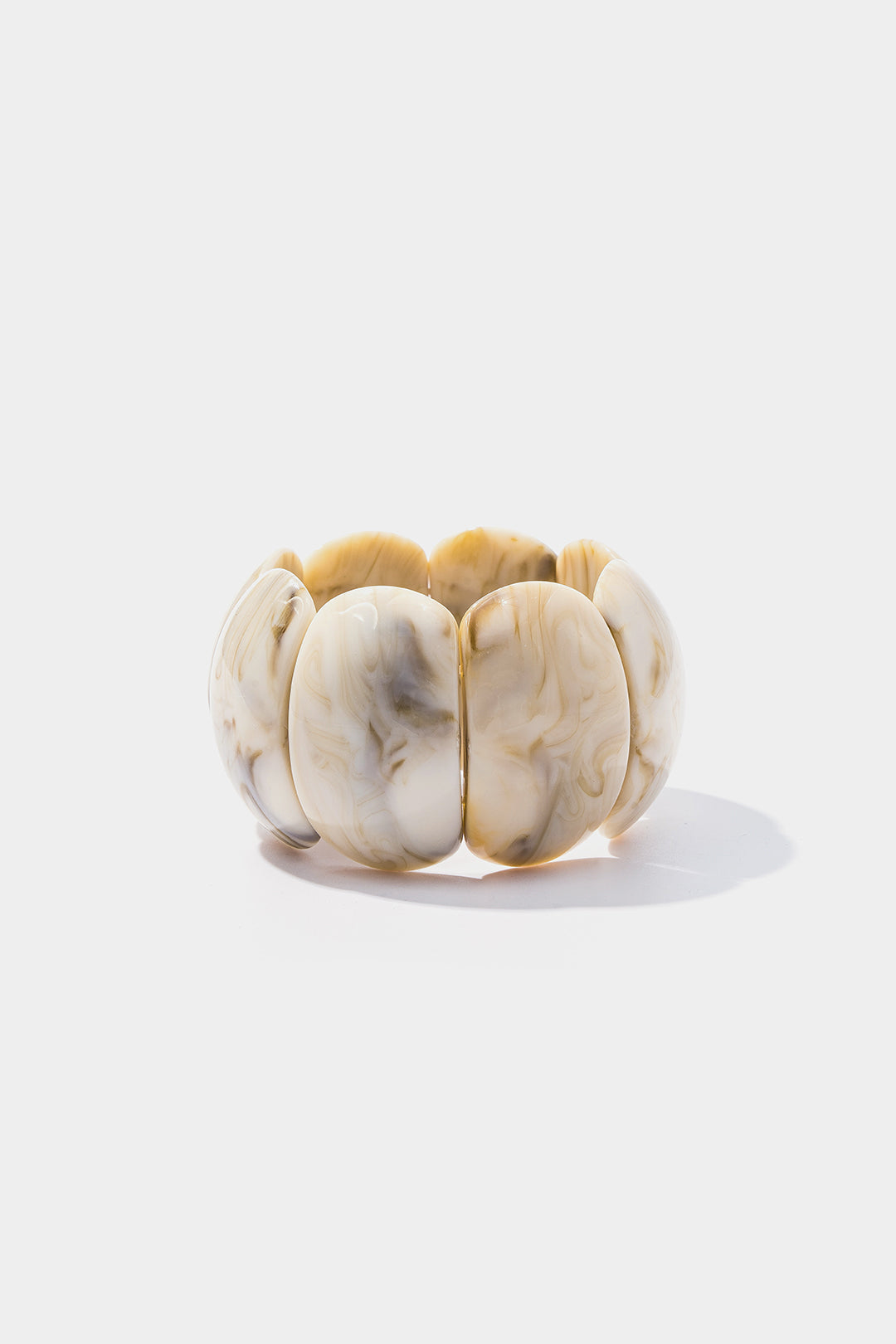 Bransoletka elastyczna z dużych segmentów w stylu retro