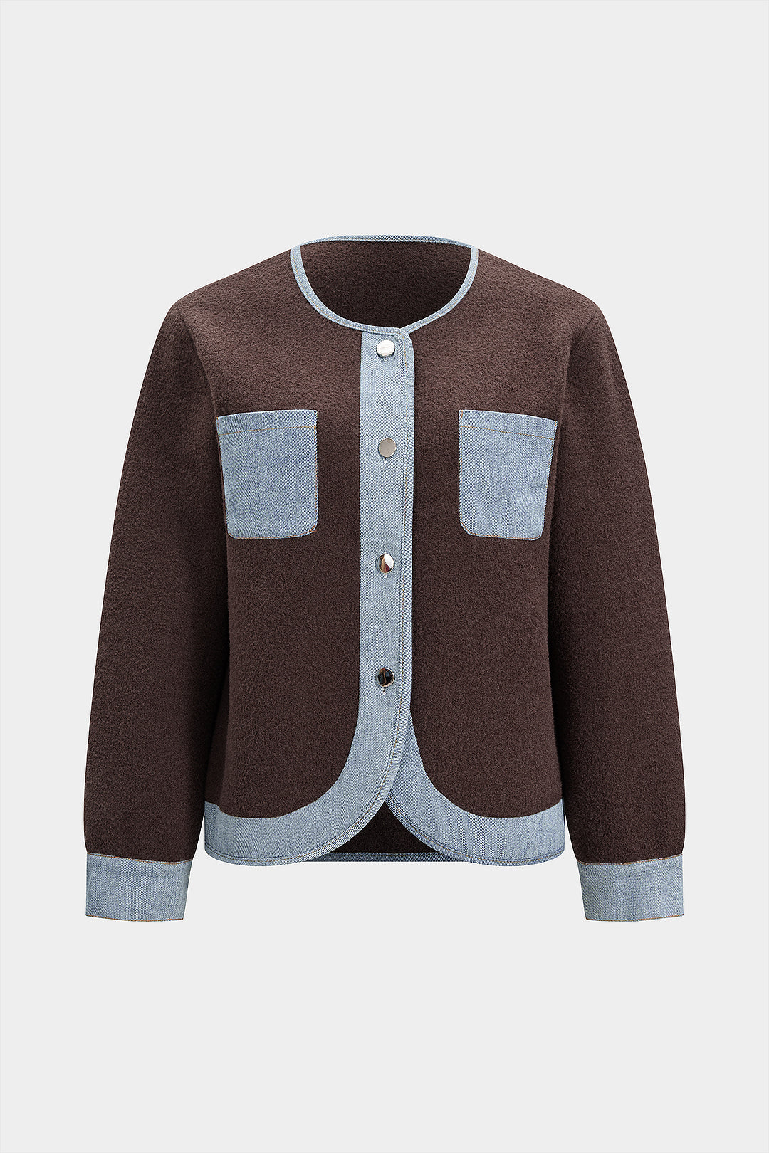 Kardigan z kontrastowymi wykończeniami i kieszeniami