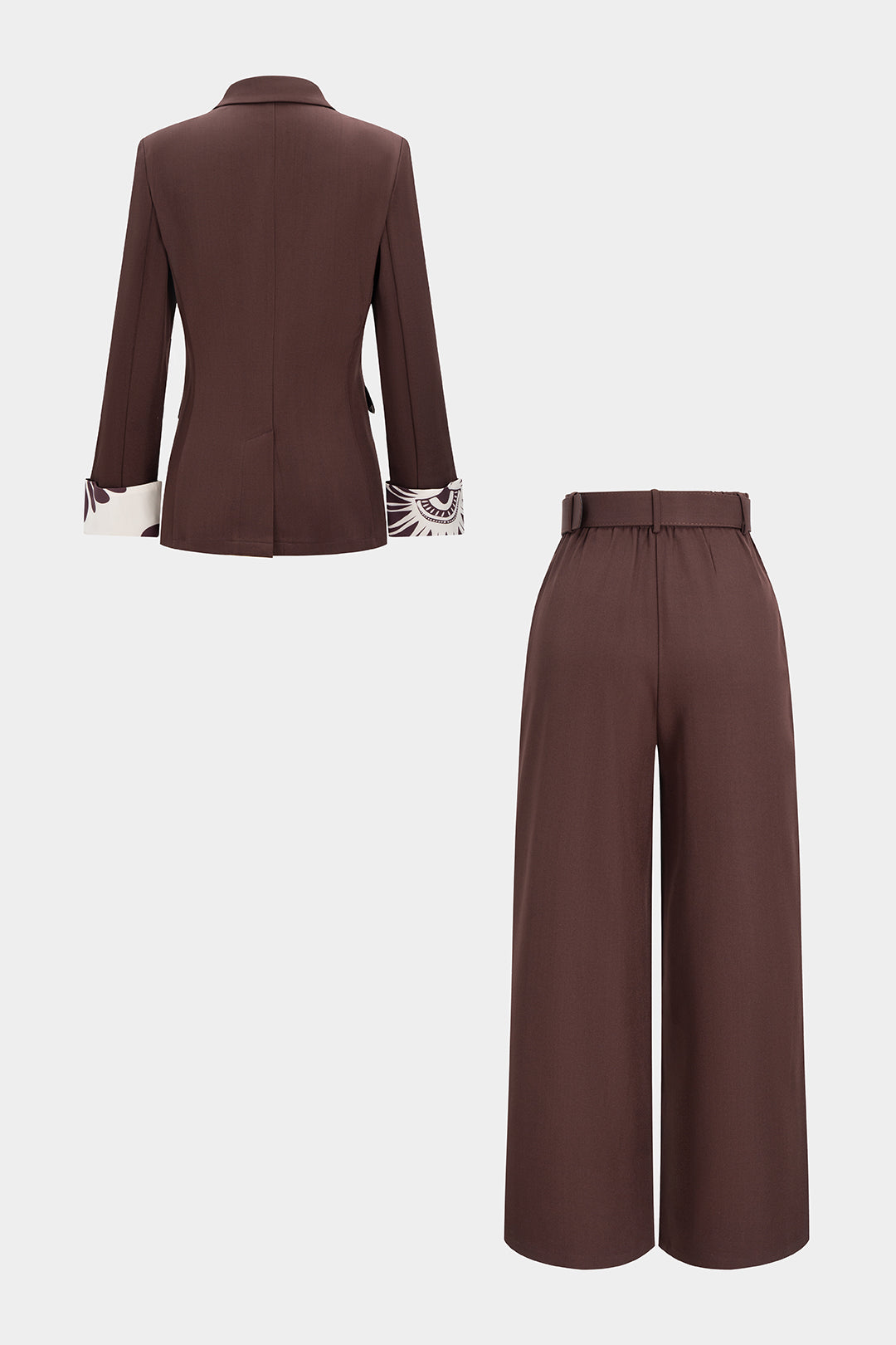 Elegancki komplet z marynarką i spodniami palazzo