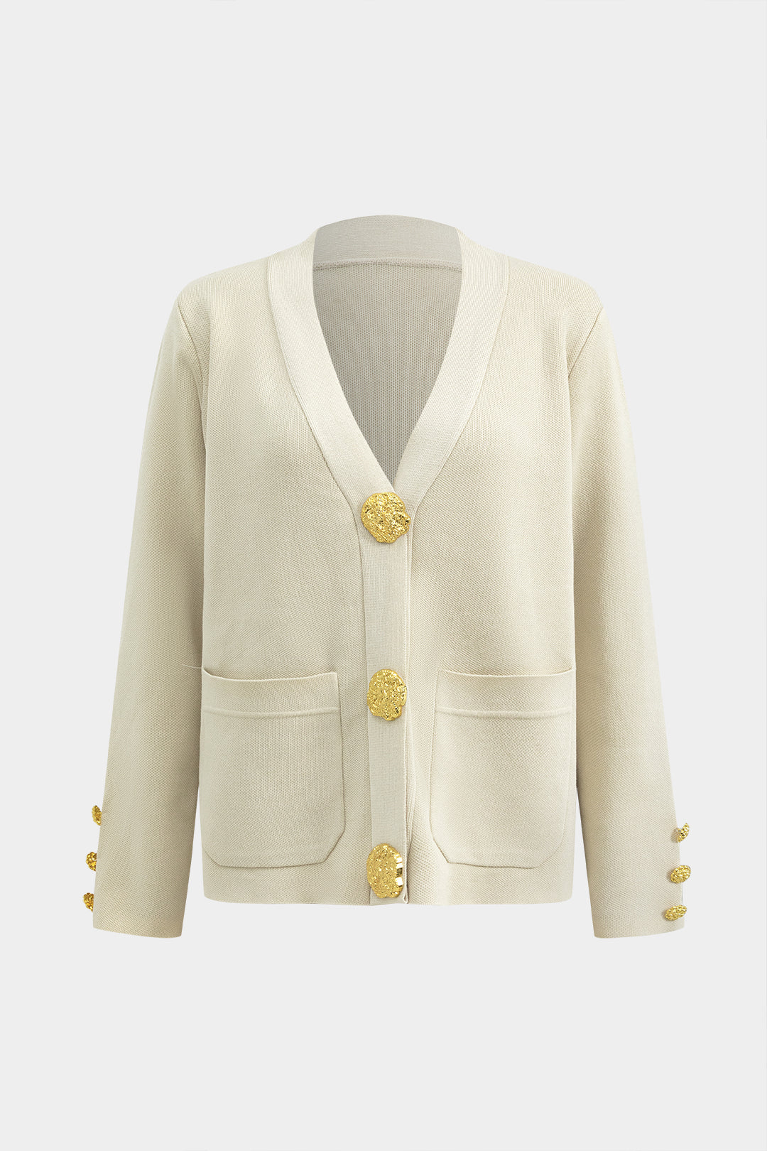 Elegancki komplet marynarka i spodnie z ozdobnymi guzikami