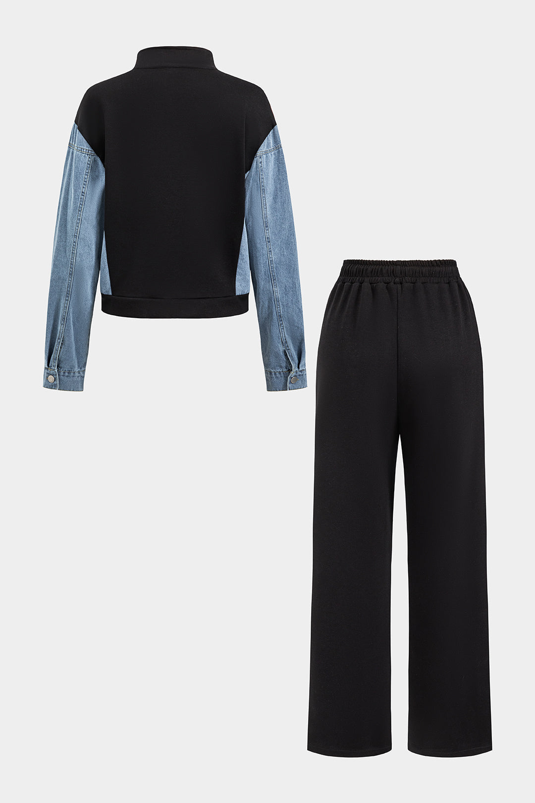 Komplet sportowy z kurtką na zamek i spodniami z elastycznym pasem