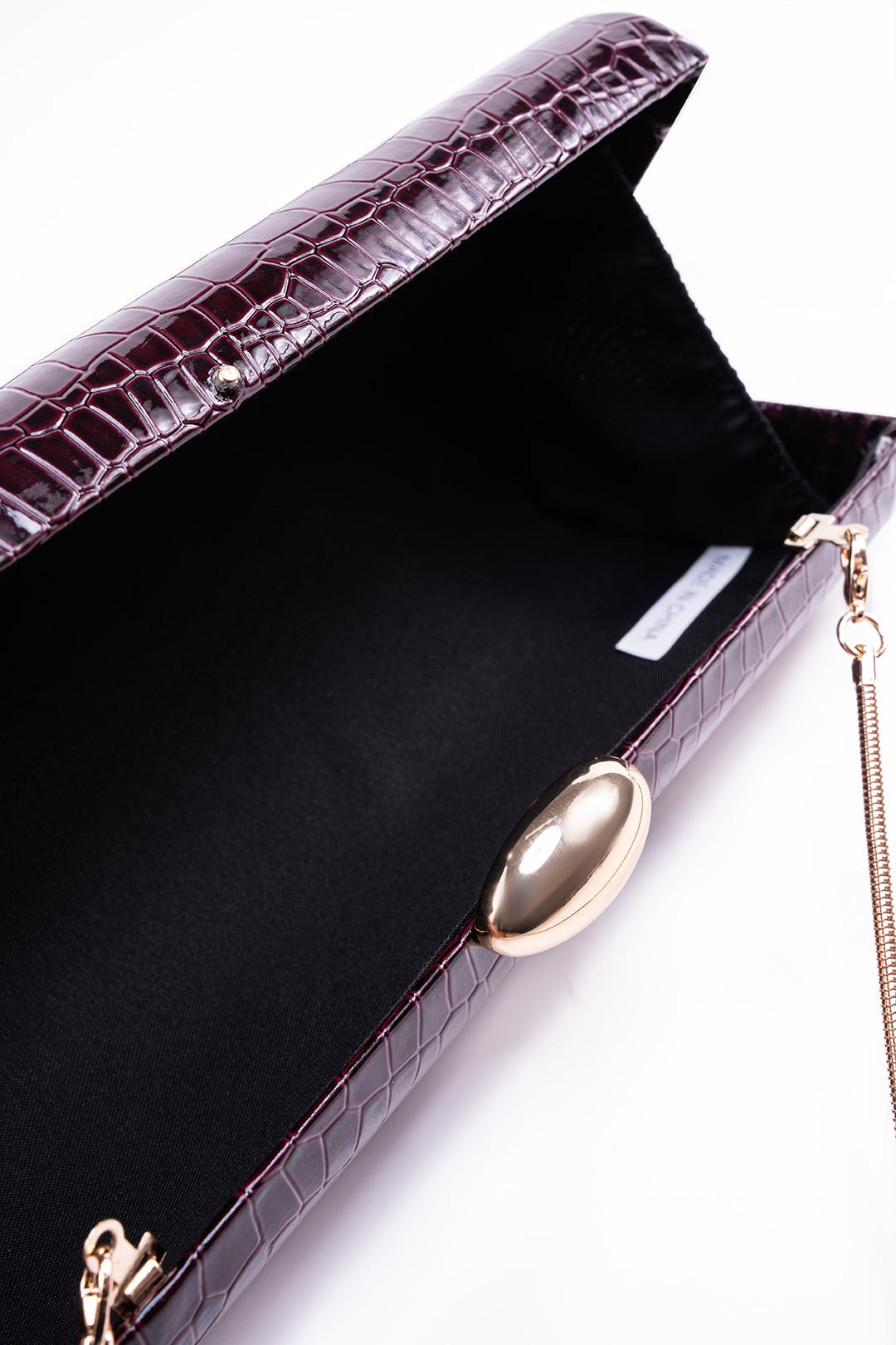 Kopertówka wieczorowa z fakturą krokodyla