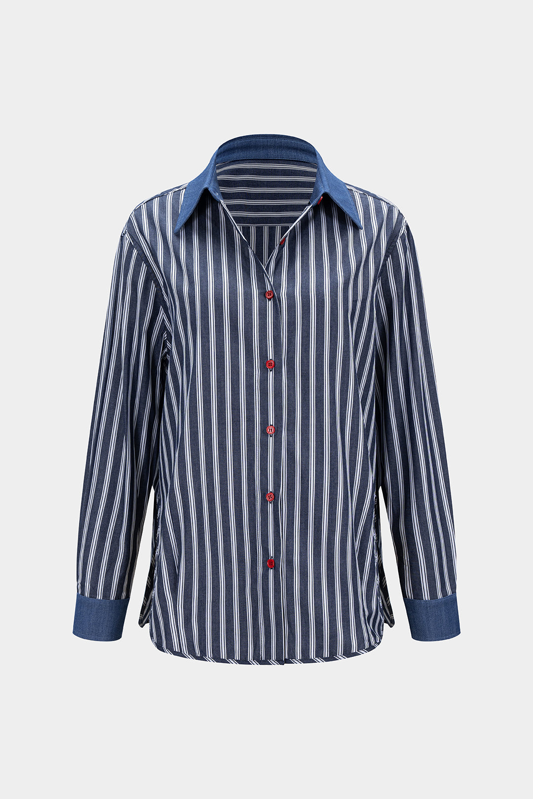 Koszula damska w paski z wiązaniem z przodu