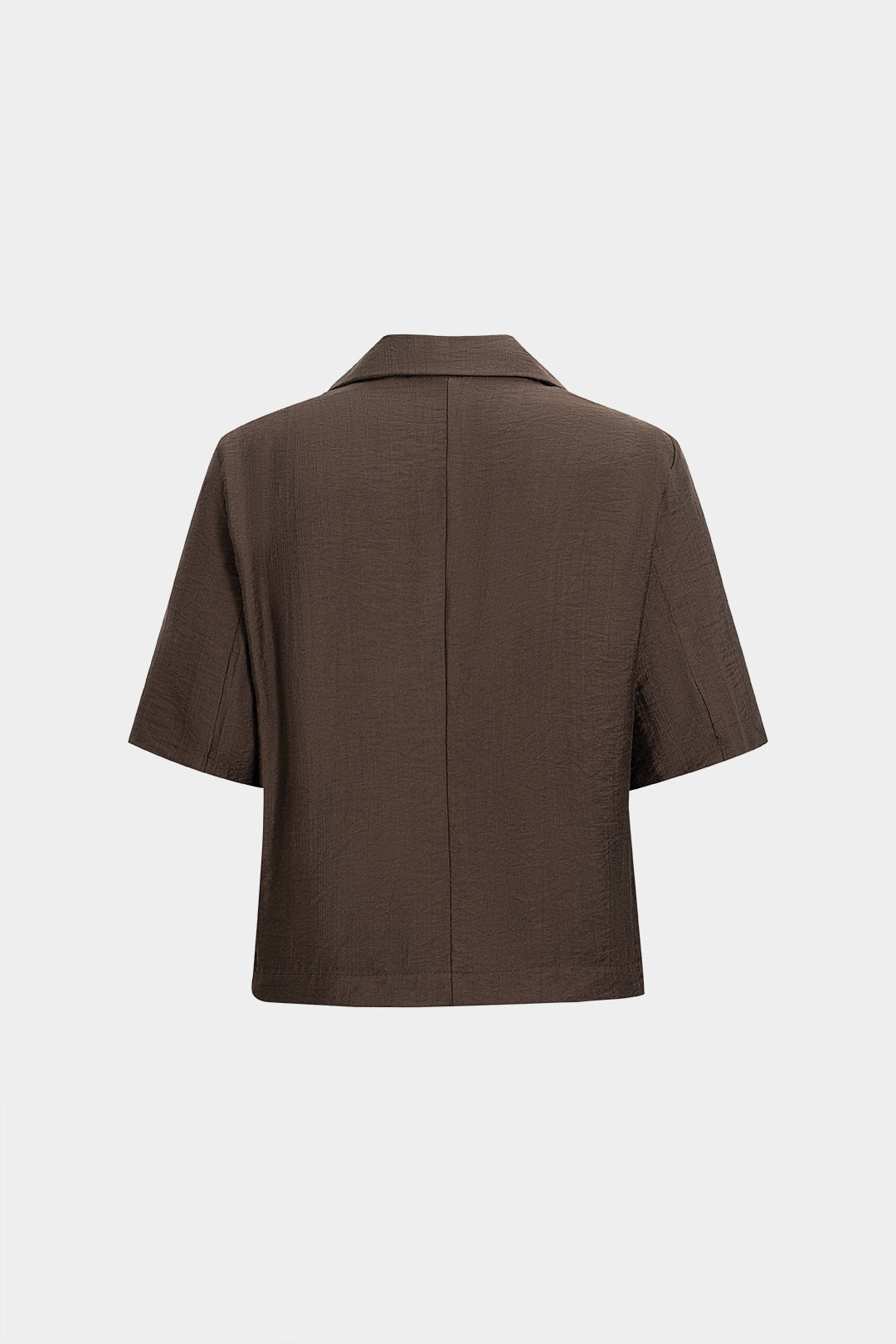 Koszula damska pudełkowa z krótkim rękawem i kołnierzem