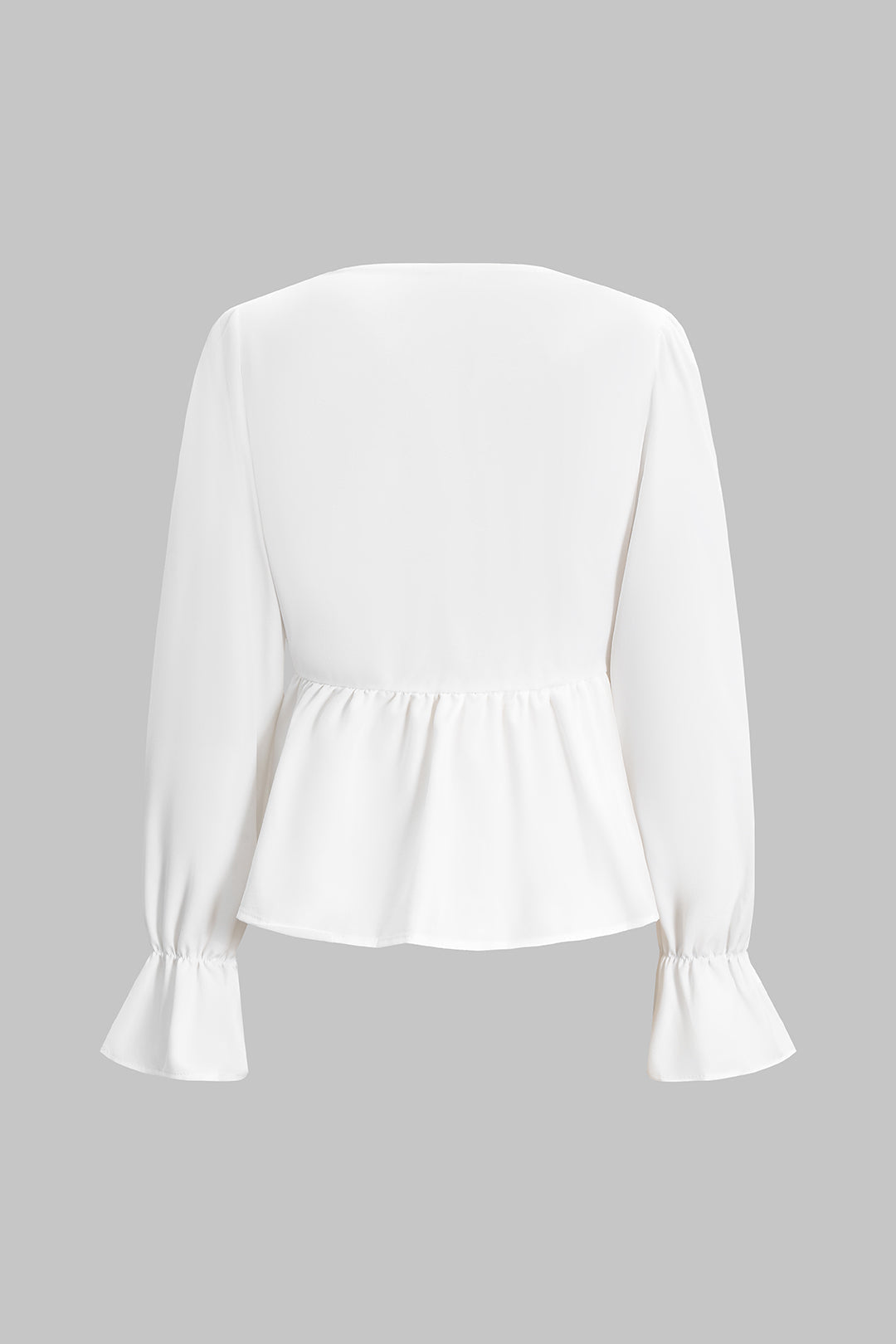 Koszula damska z wiązaniem w talii i dekoltem V