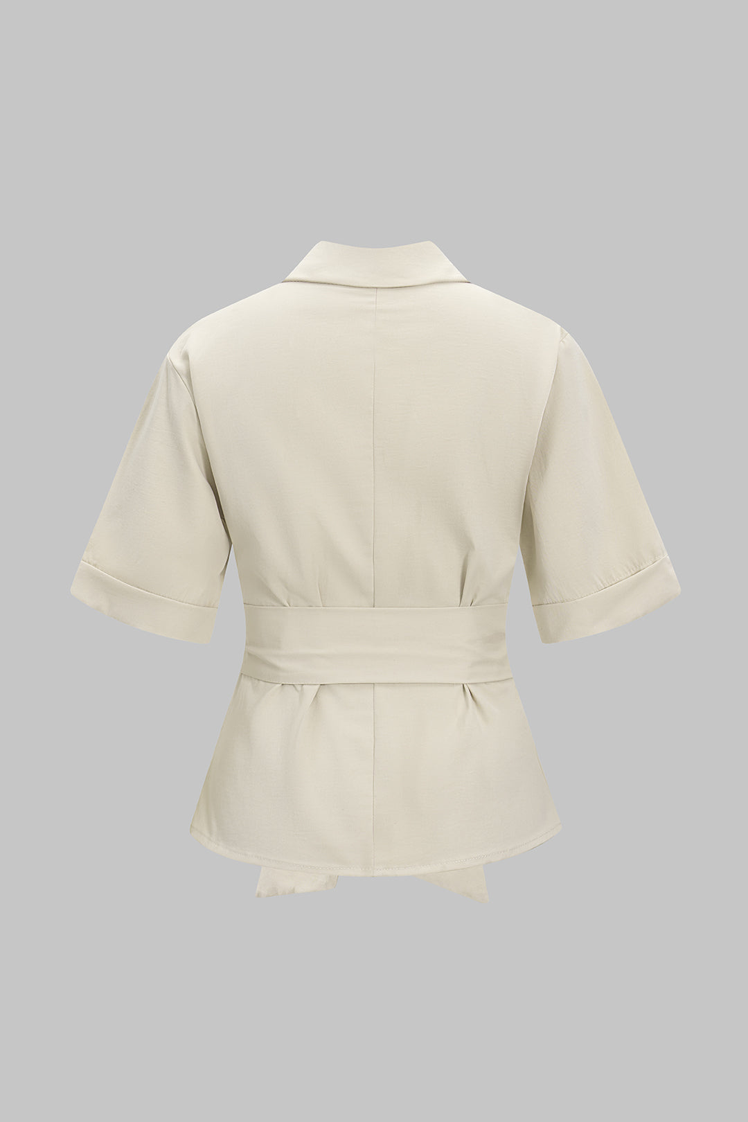 Koszula z krótkim rękawem z paskiem w talii