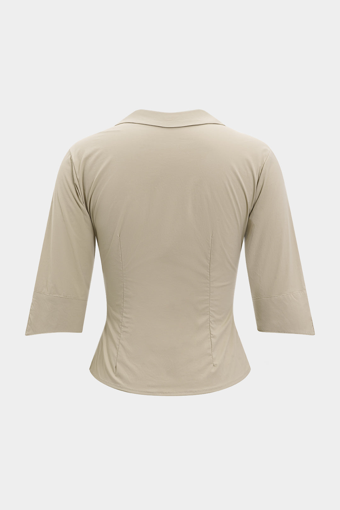 Koszula dopasowana z rękawem 3/4 i kołnierzem retro