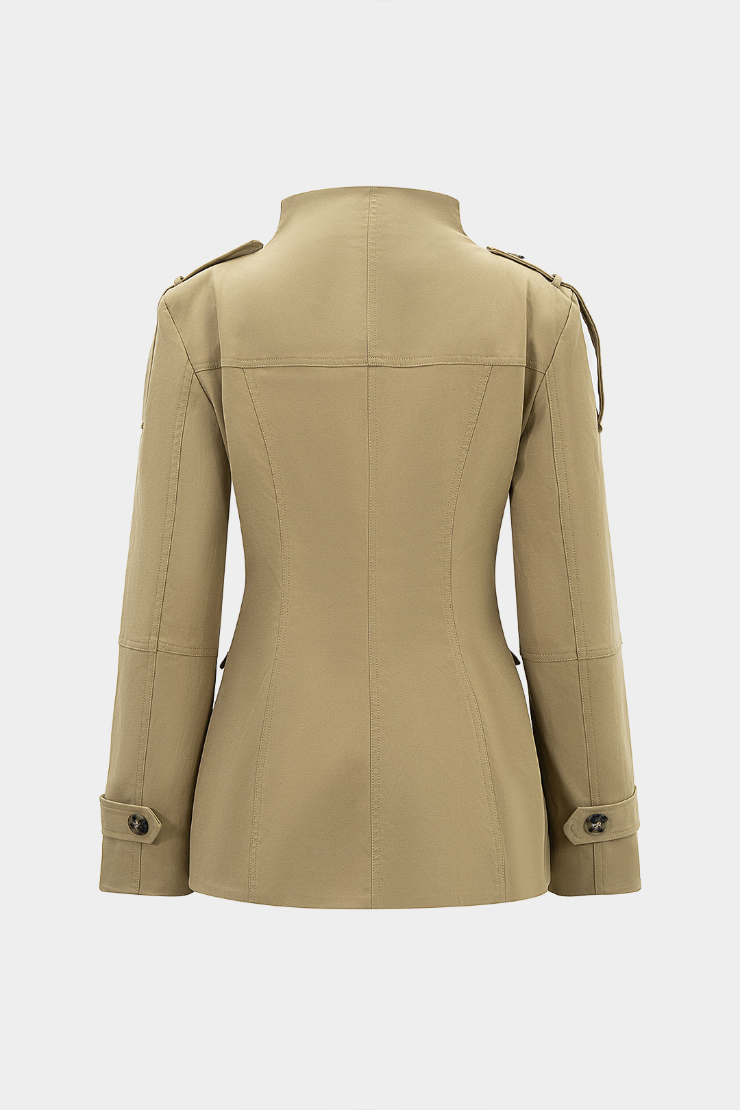 Kurtka damska militarna z kieszeniami i pagonami