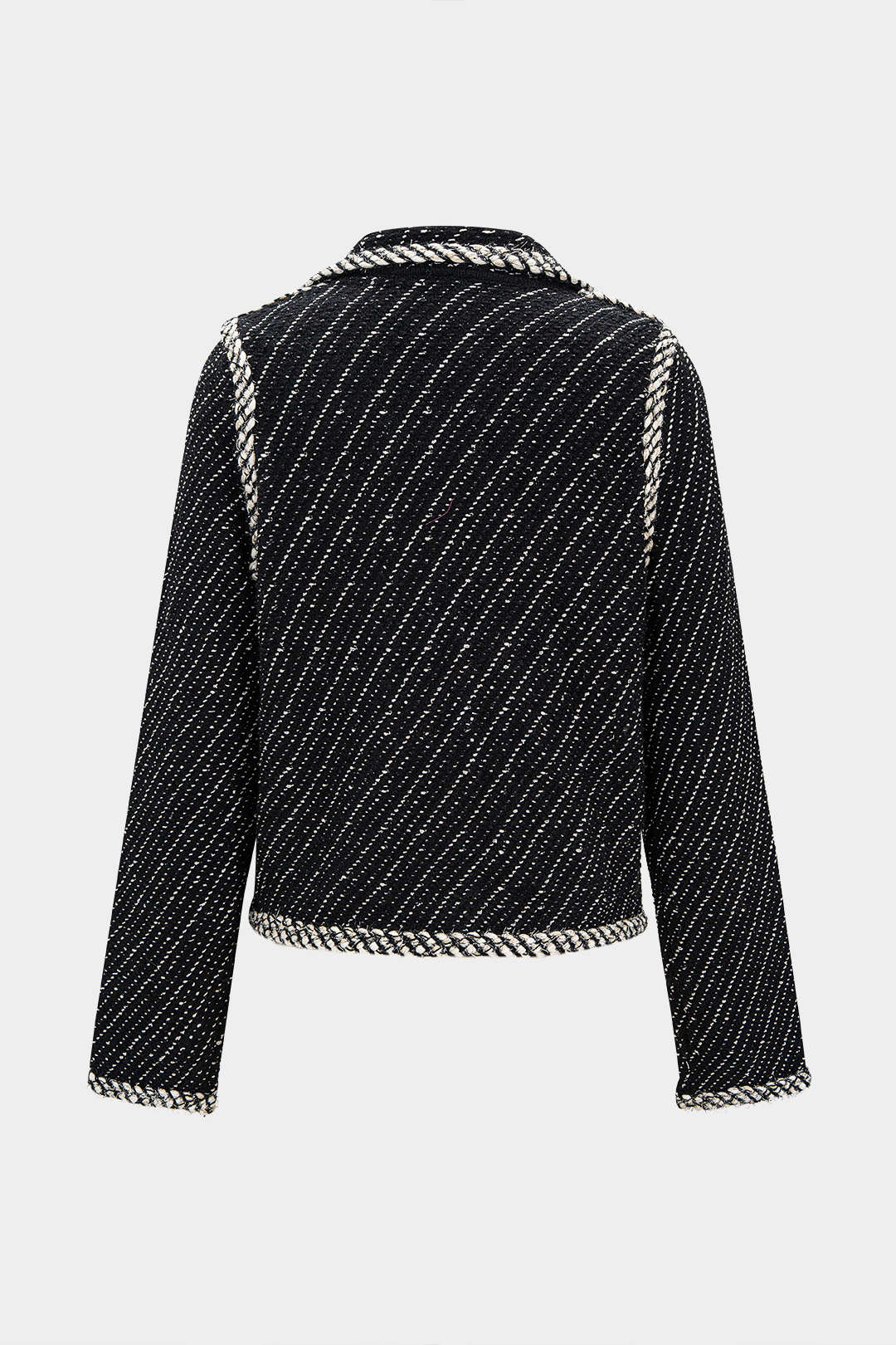 Kurtka damska z ozdobnym splotem i guzikami