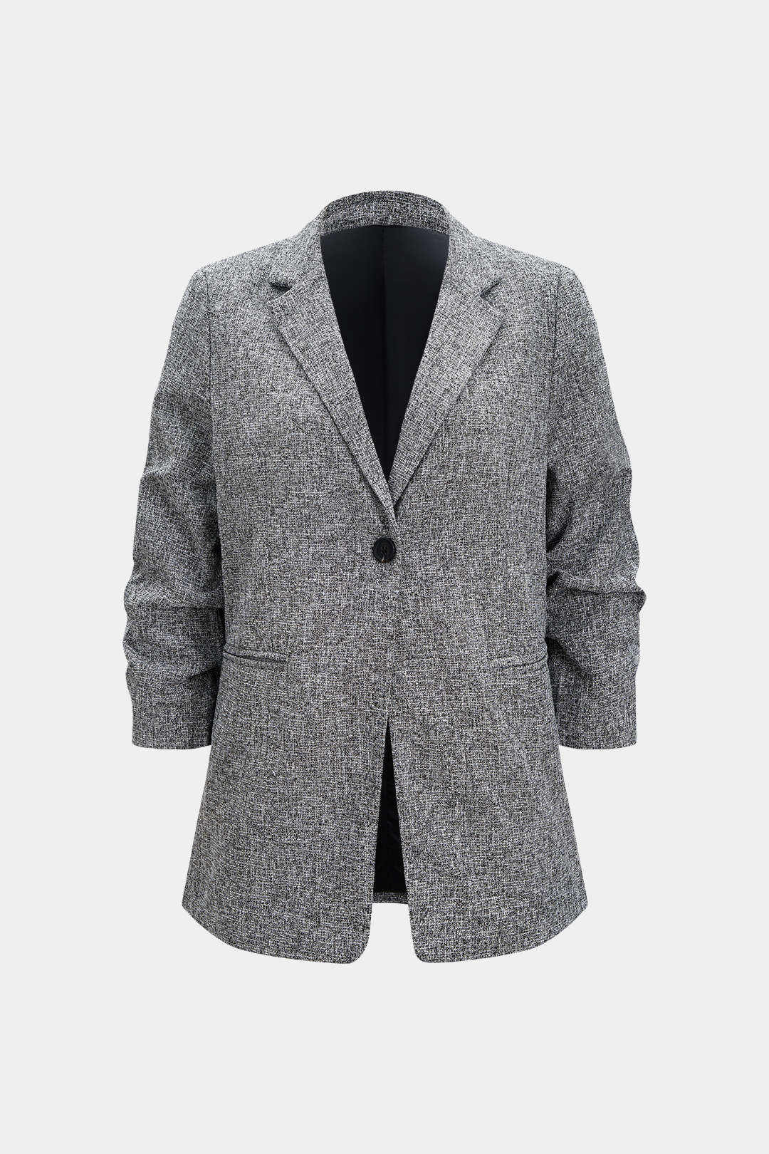 Marynarka z klasycznymi klapami i zapięciem na jeden guzik