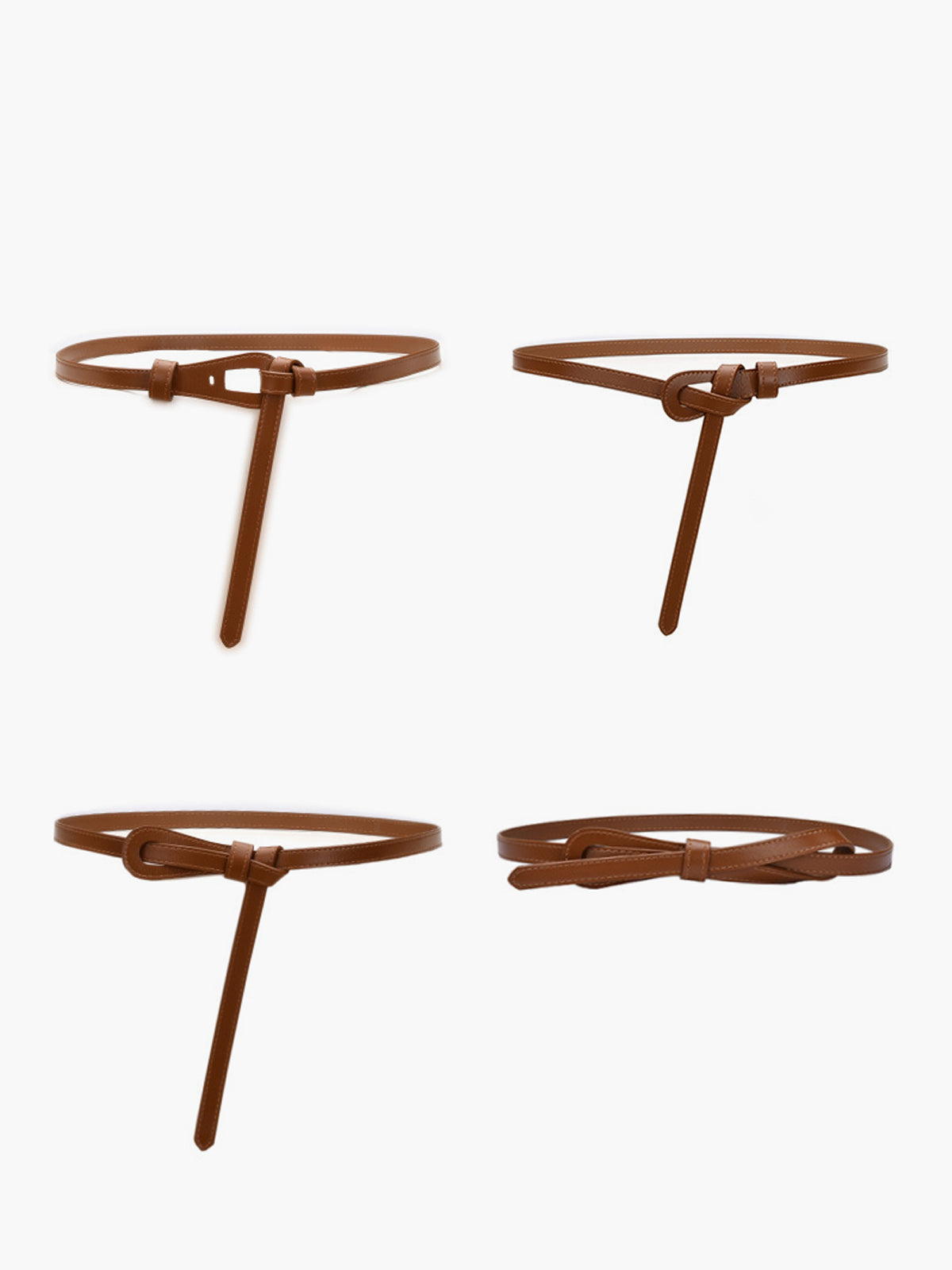 Pasek damski z ozdobnym wiązaniem na supeł