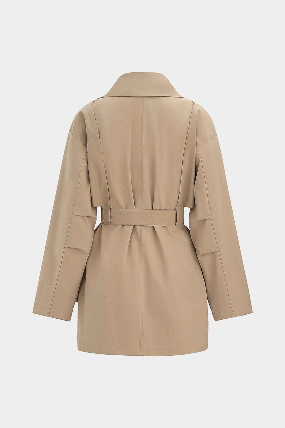 Płaszcz damski z asymetrycznym zapięciem na zatrzaski