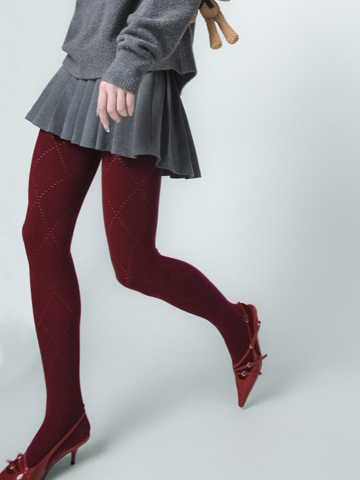 Rajstopy damskie we wzór rombów