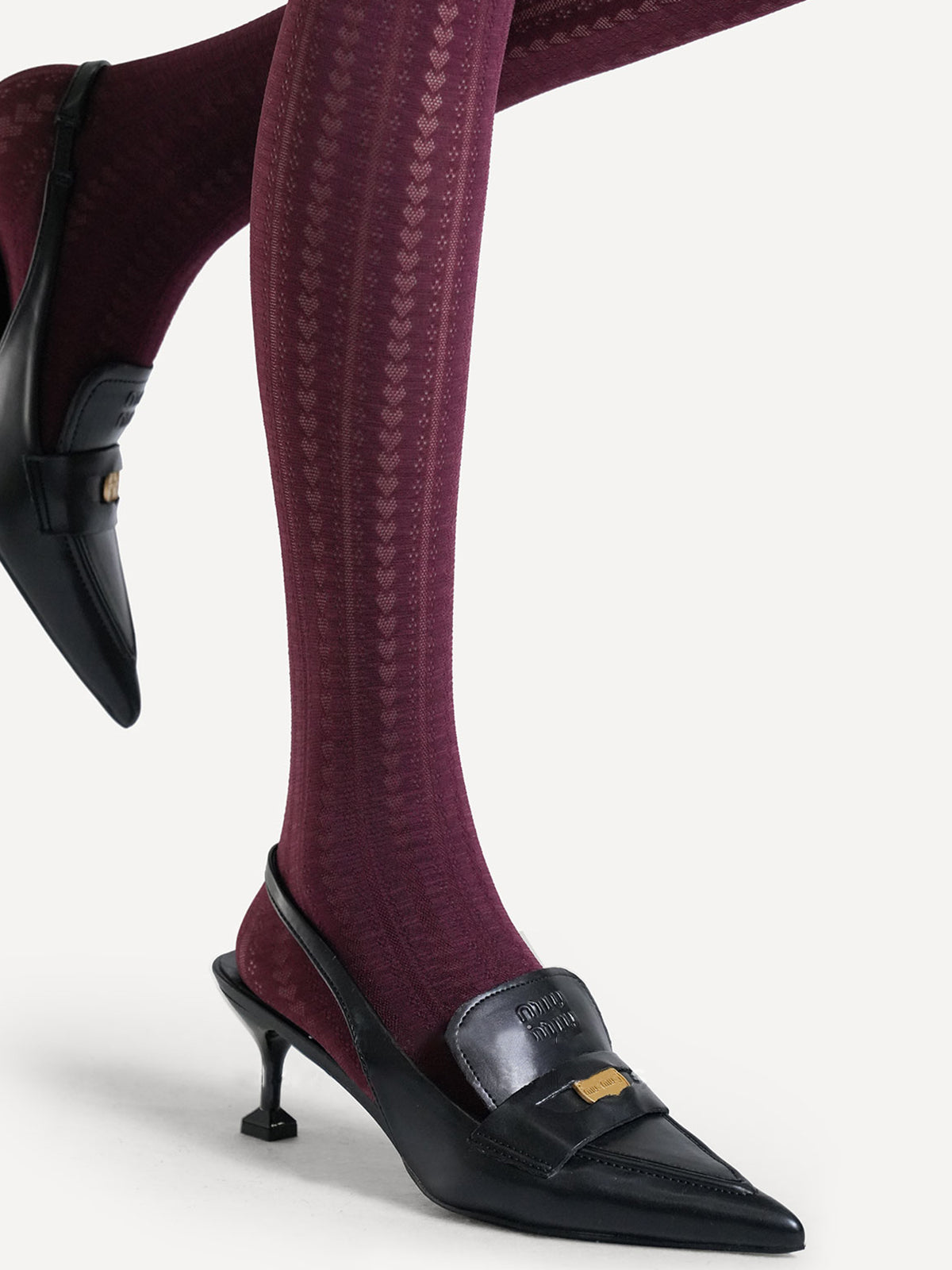 Rajstopy wzorzyste z eleganckim wzorem do talii