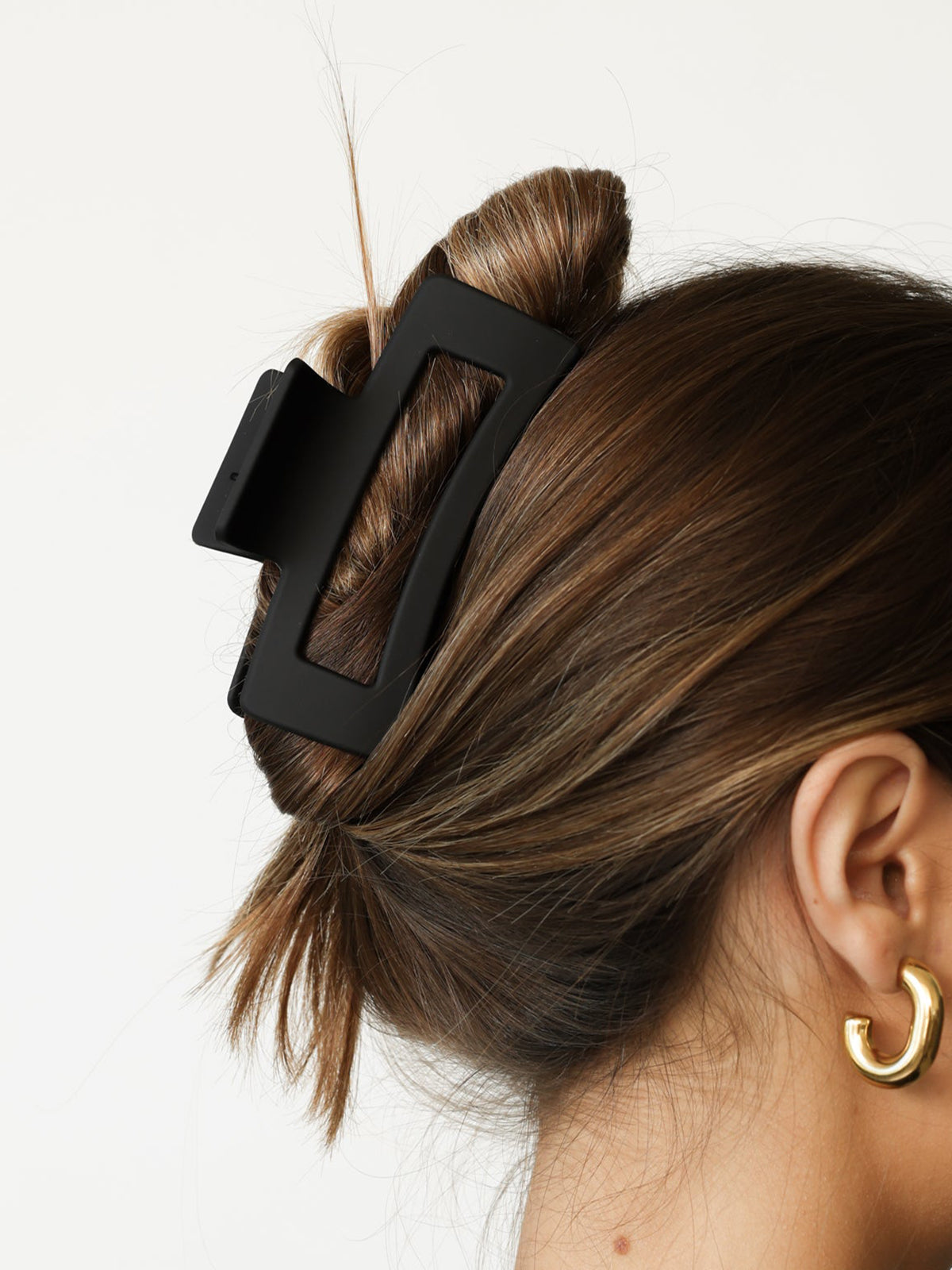 Spinka do włosów geometryczna z prostokątnym zapięciem