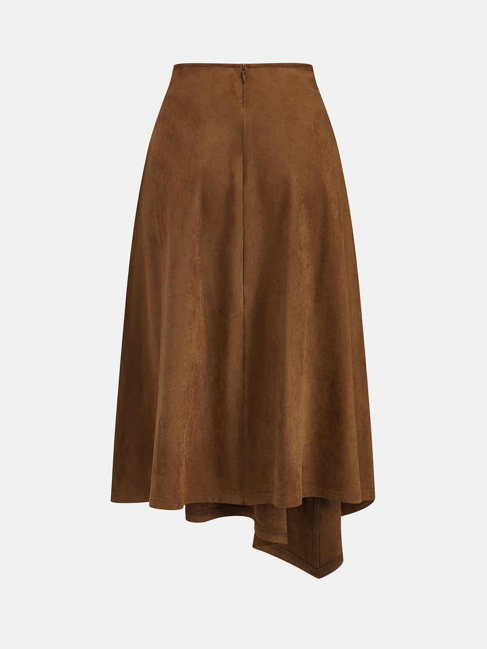 Spódnica midi asymetryczna z zakładkami