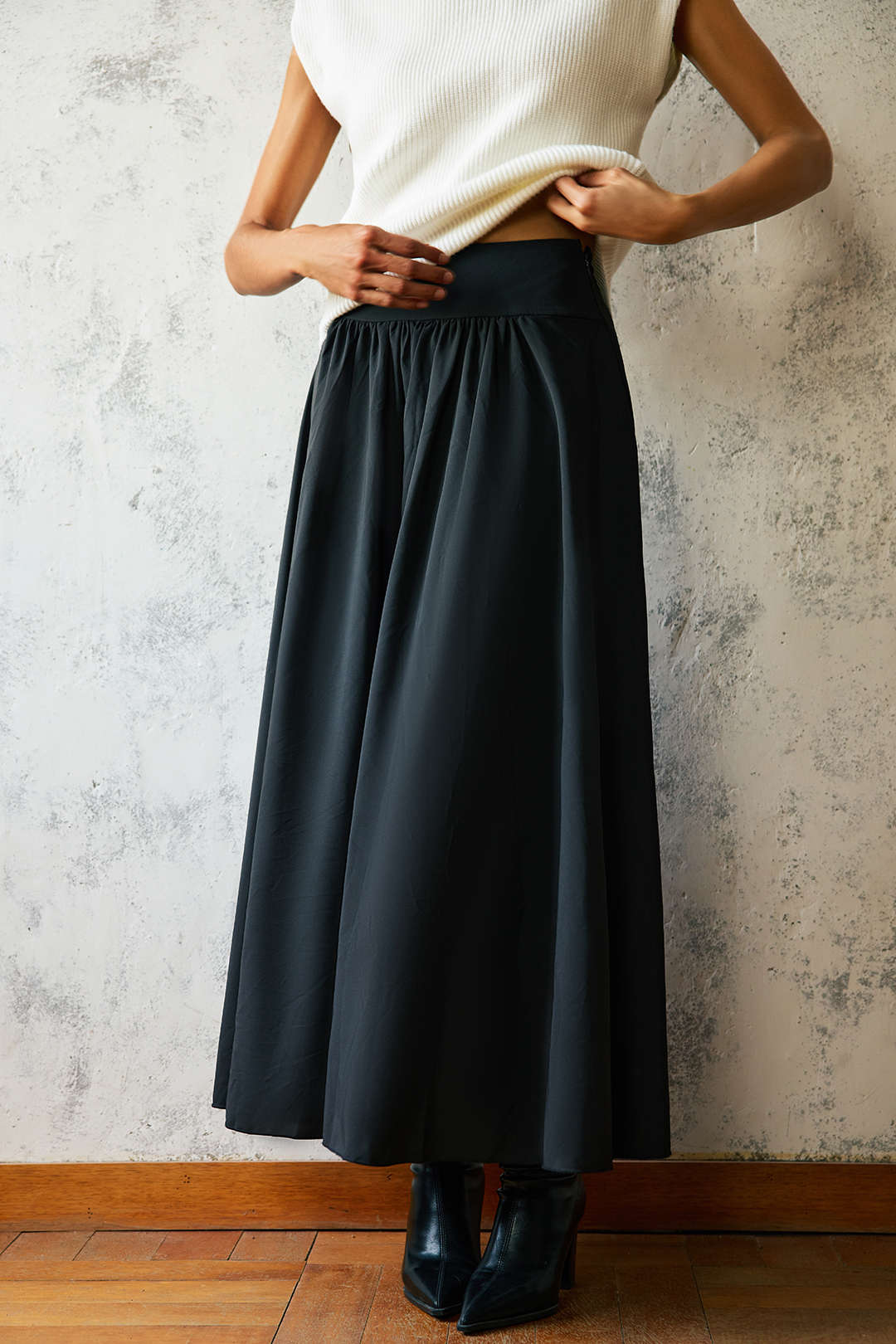 Spódnica maxi rozkloszowana gładka