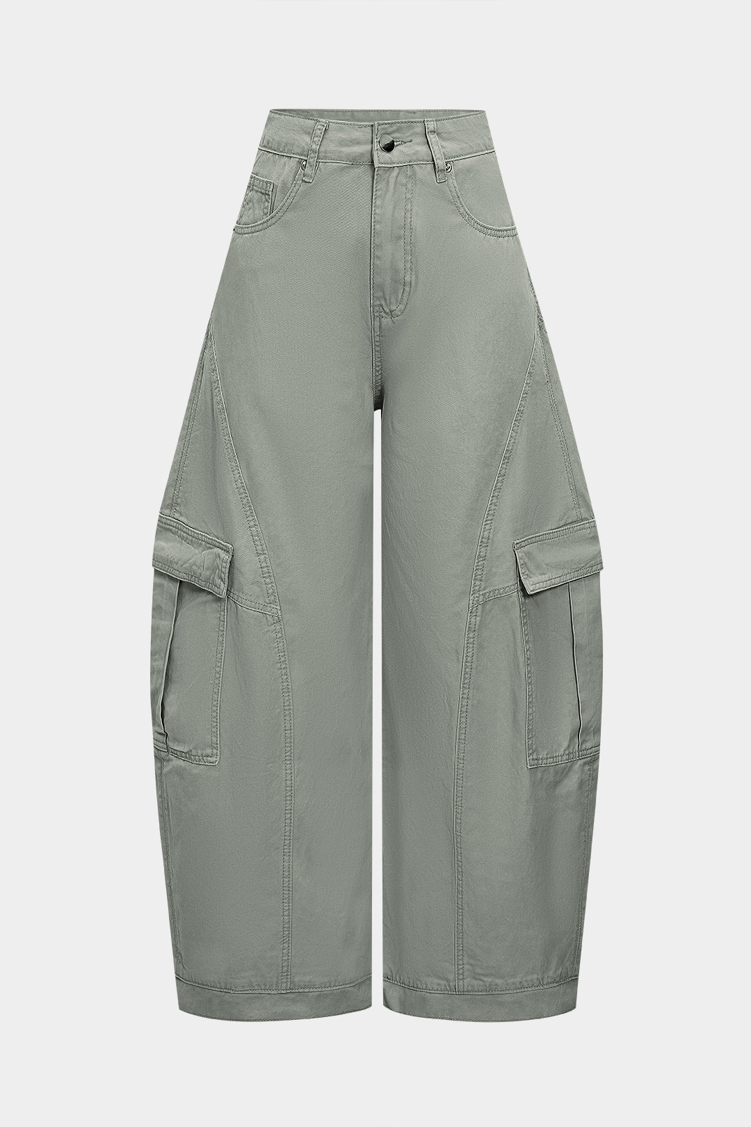 Spodnie damskie szerokie cargo z dużymi kieszeniami