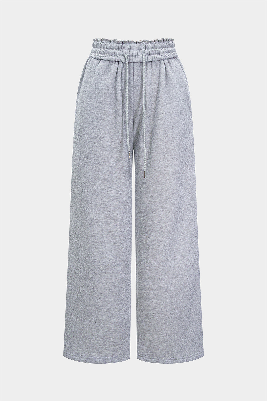 Spodnie damskie z szerokimi nogawkami i elastyczną talią