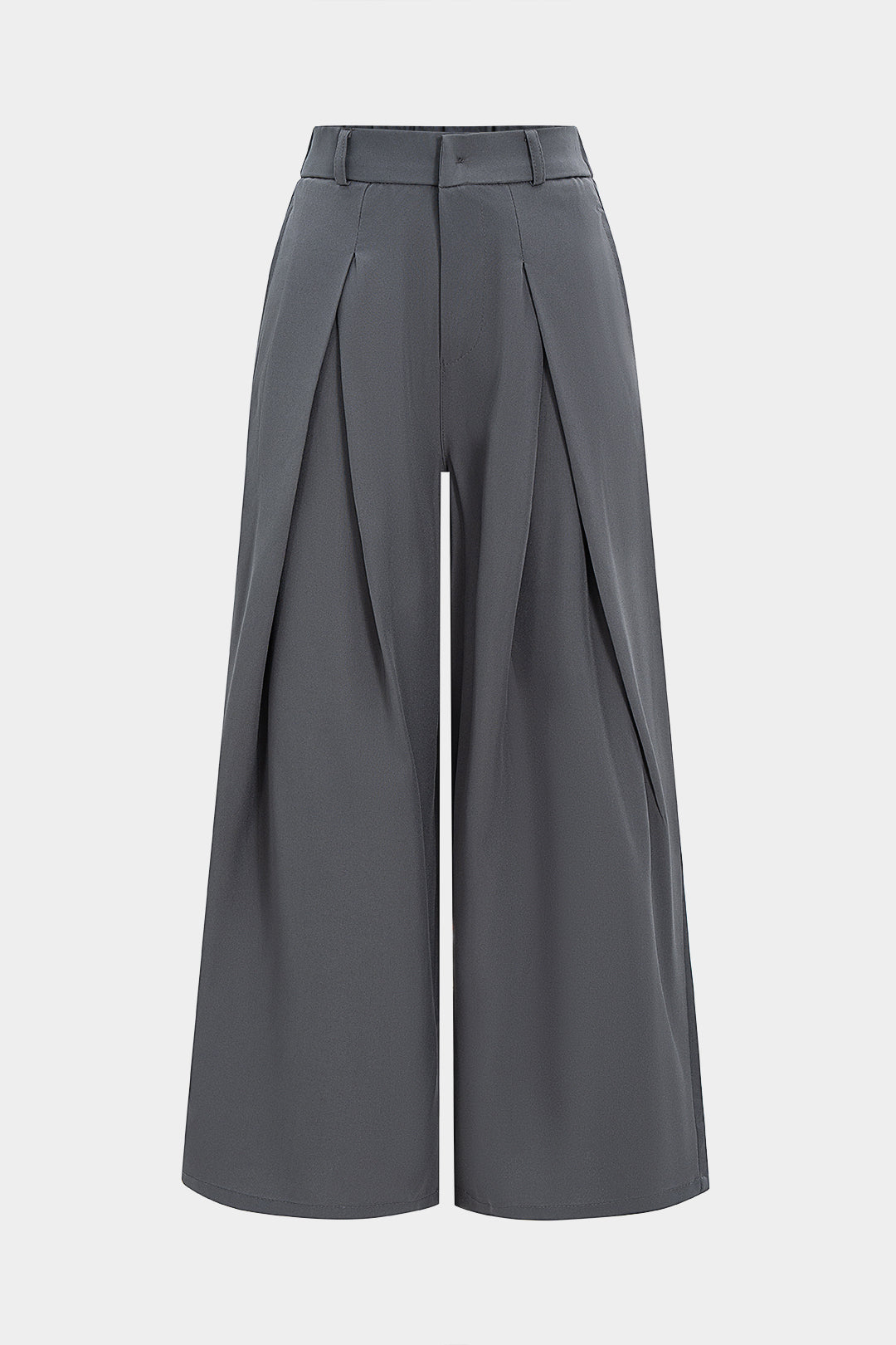 Spodnie damskie kuloty z szerokimi plisowanymi nogawkami