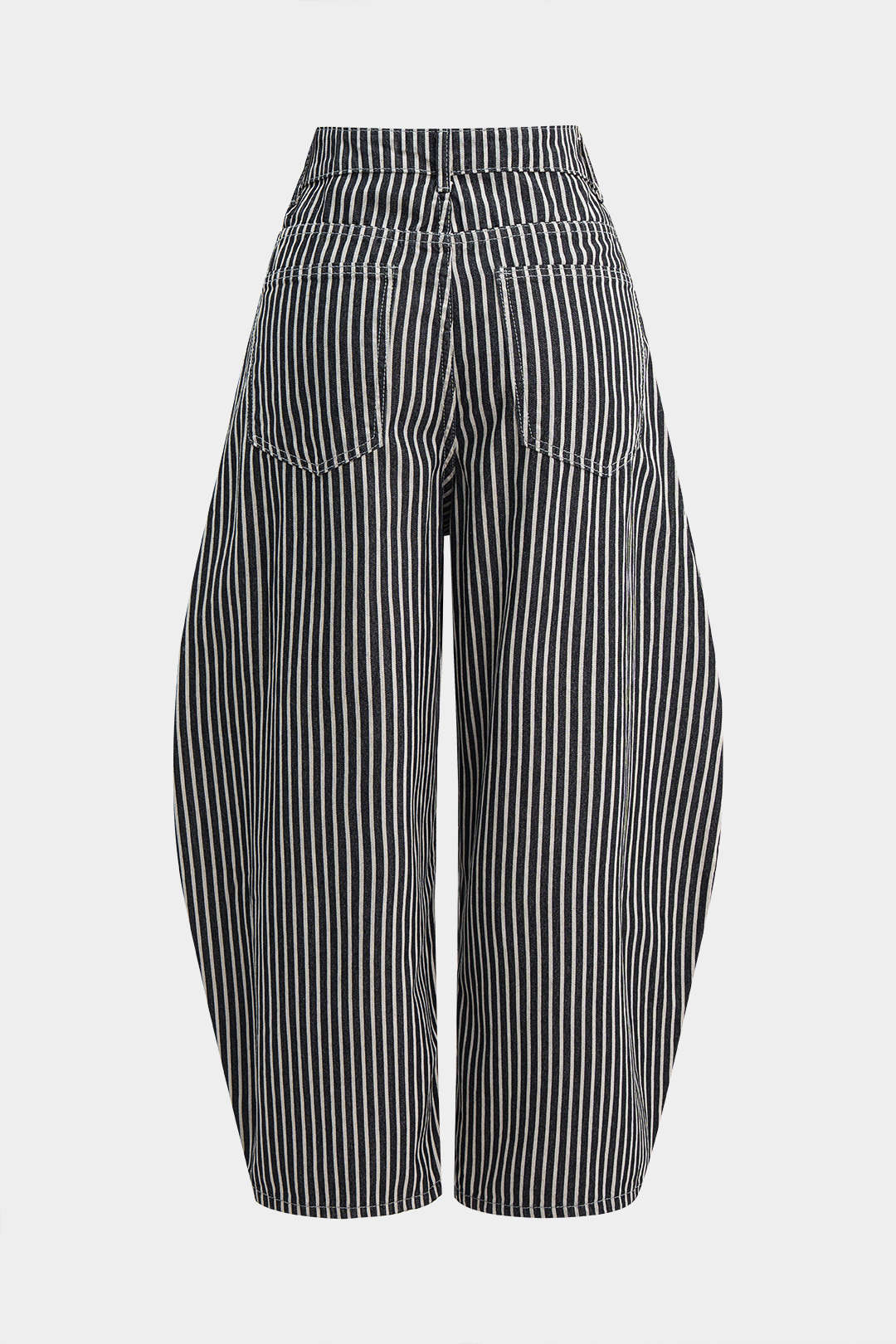Spodnie damskie z wysokim stanem w paski