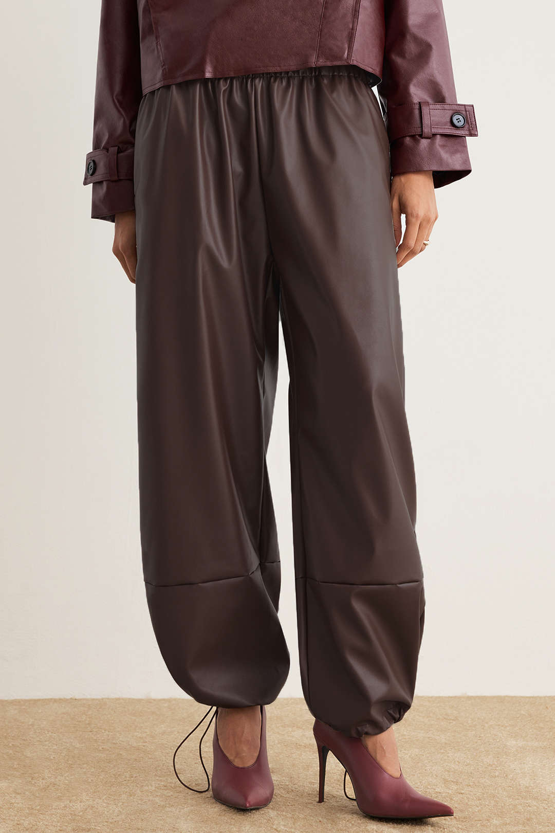 Spodnie szerokie z elastycznym pasem