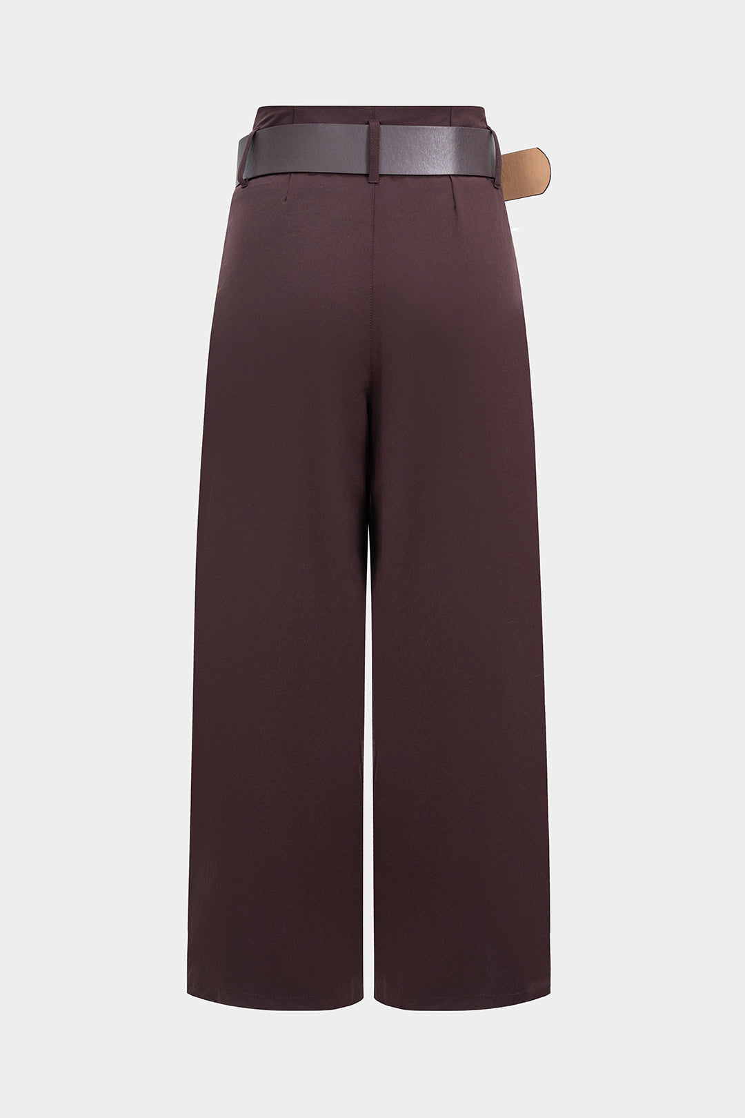 Spodnie culotte z szerokimi nogawkami i paskiem