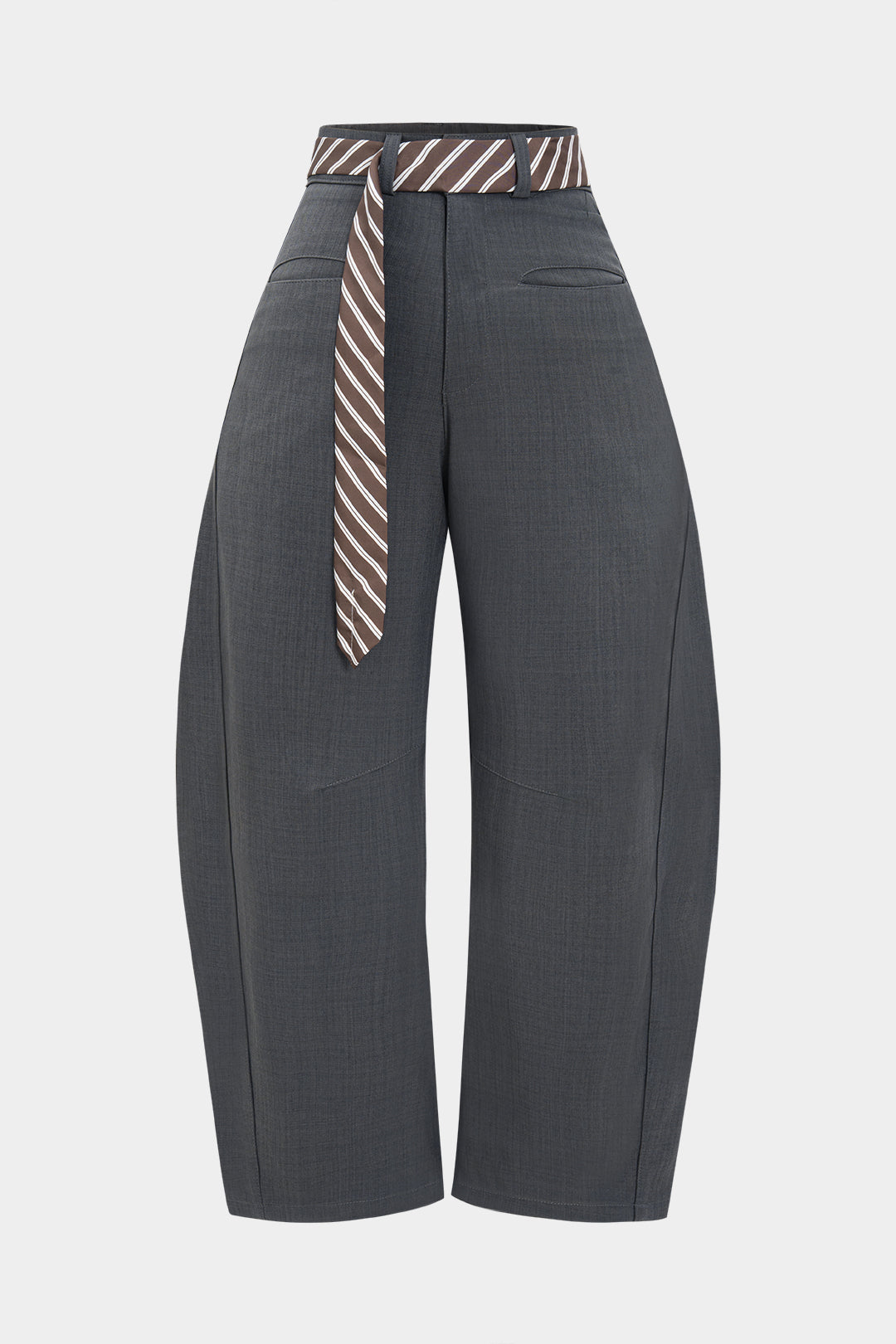 Spodnie z szerokimi nogawkami z paskiem w paski