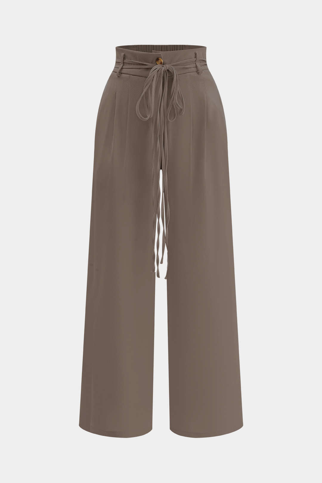 Spodnie z szerokimi nogawkami i wiązaniem w pasie