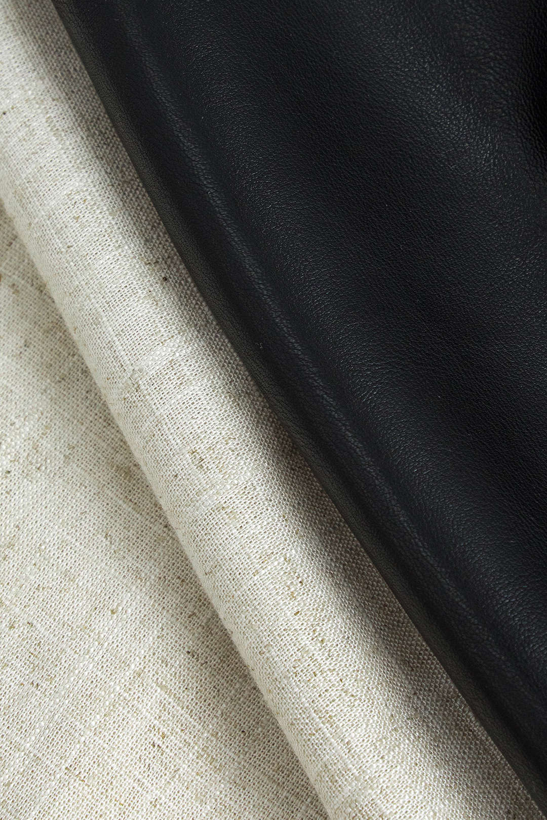 Eleganckie spodnie z wysokim stanem dwukolorowe